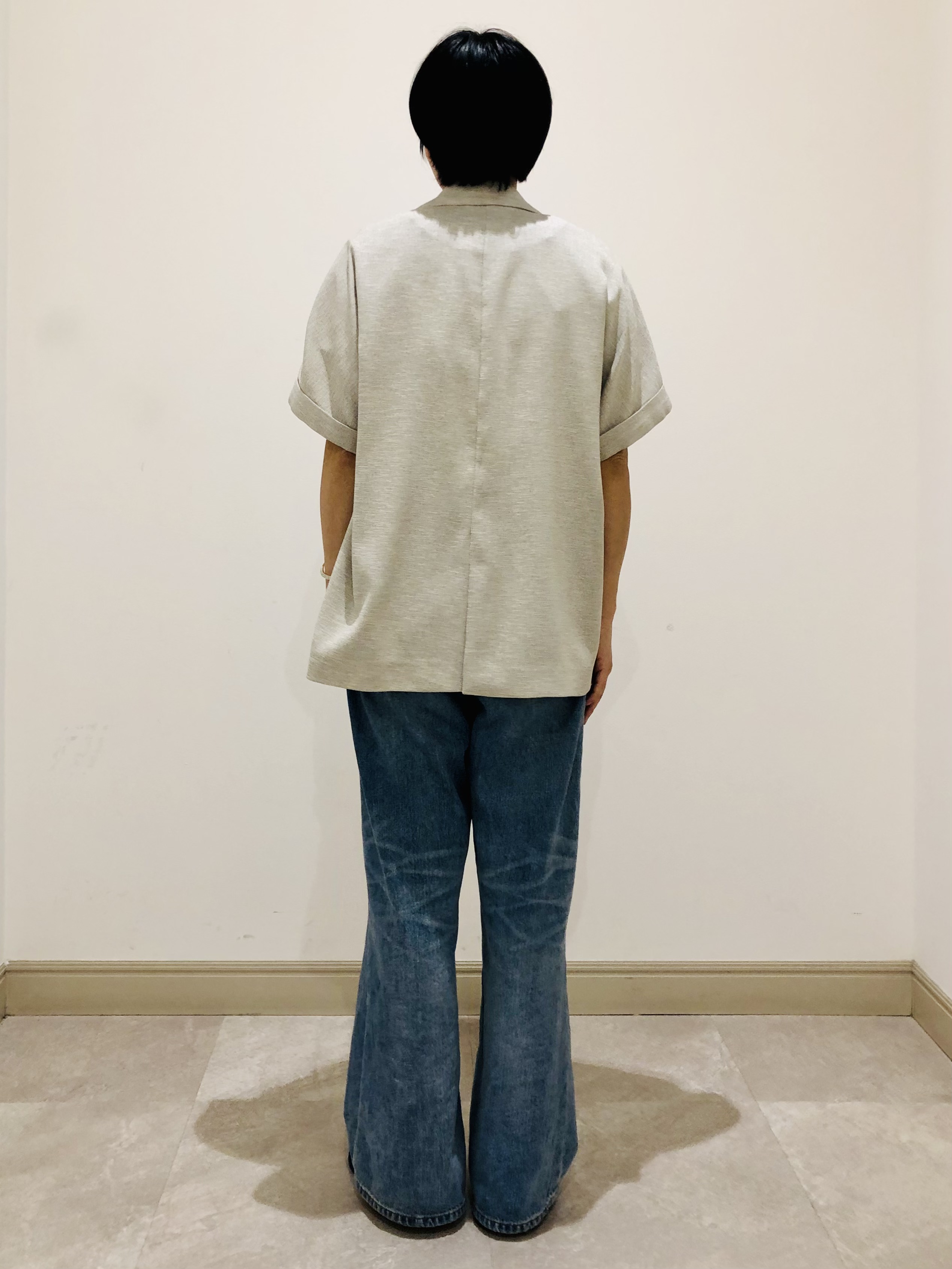 OGATAさんの「DRESSTERIOR｜【セットアップ可/UVカット/接触冷感/吸水速乾】ウォッシャブル リネンライクドルマンジャケット」を使ったコーディネート
