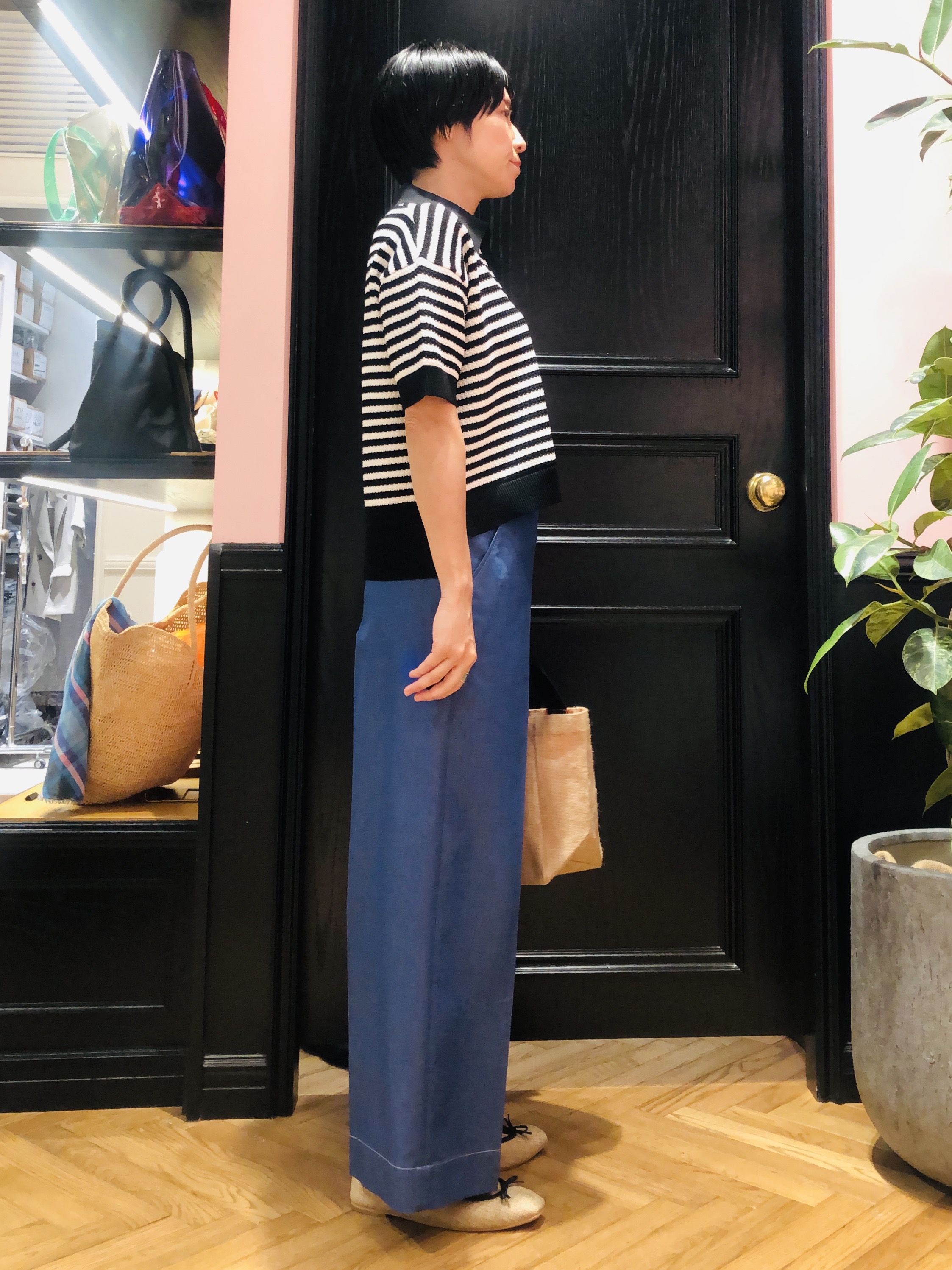OGATAさんの「DRESSTERIOR｜ウォッシャブルスキッパークロップドニット」を使ったコーディネート
