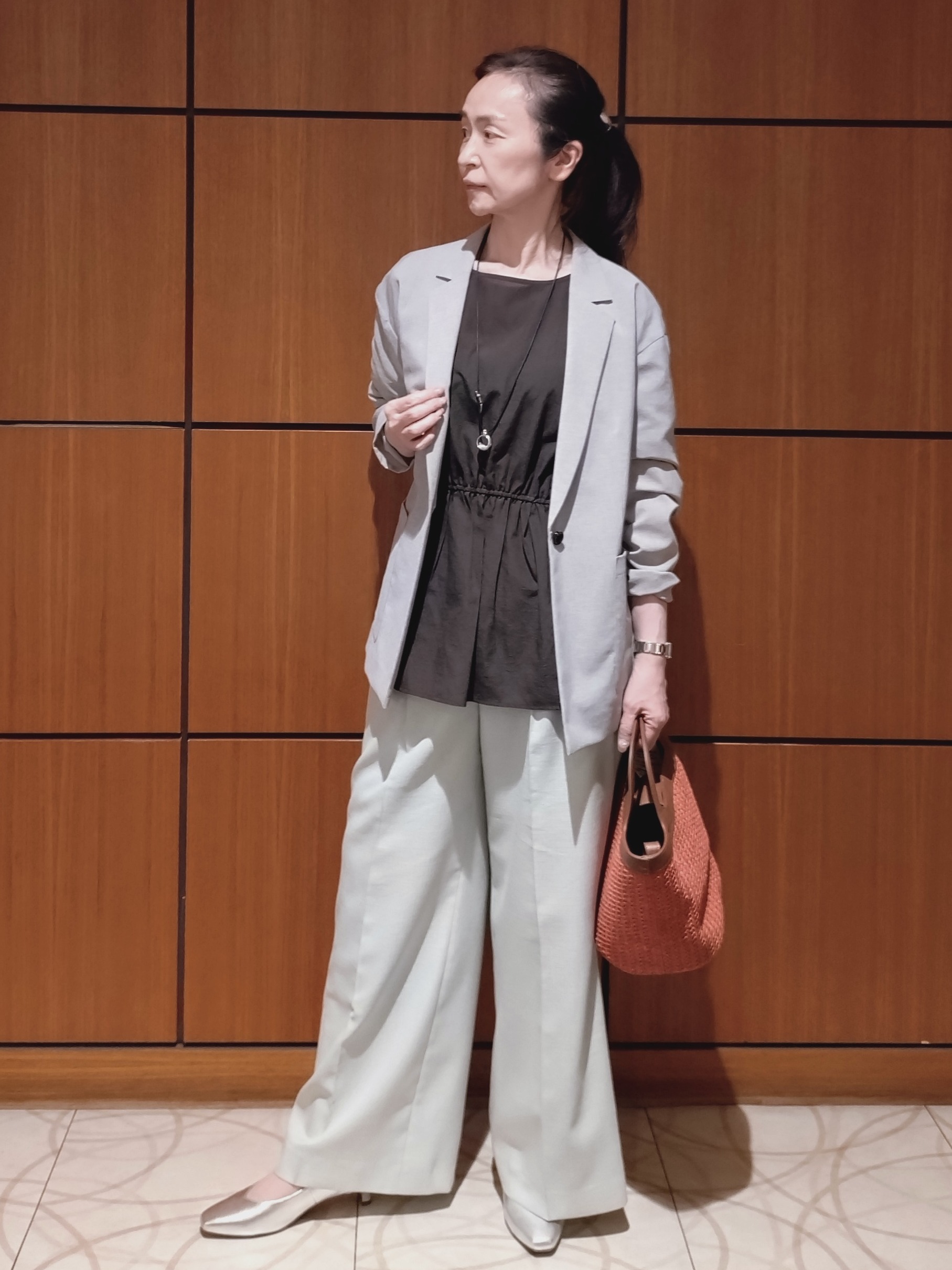 Kさんの「Reflect｜【SS-4Lサイズ／接触冷感／シワになりにくい】リラクシーテーラードジャケット」を使ったコーディネート