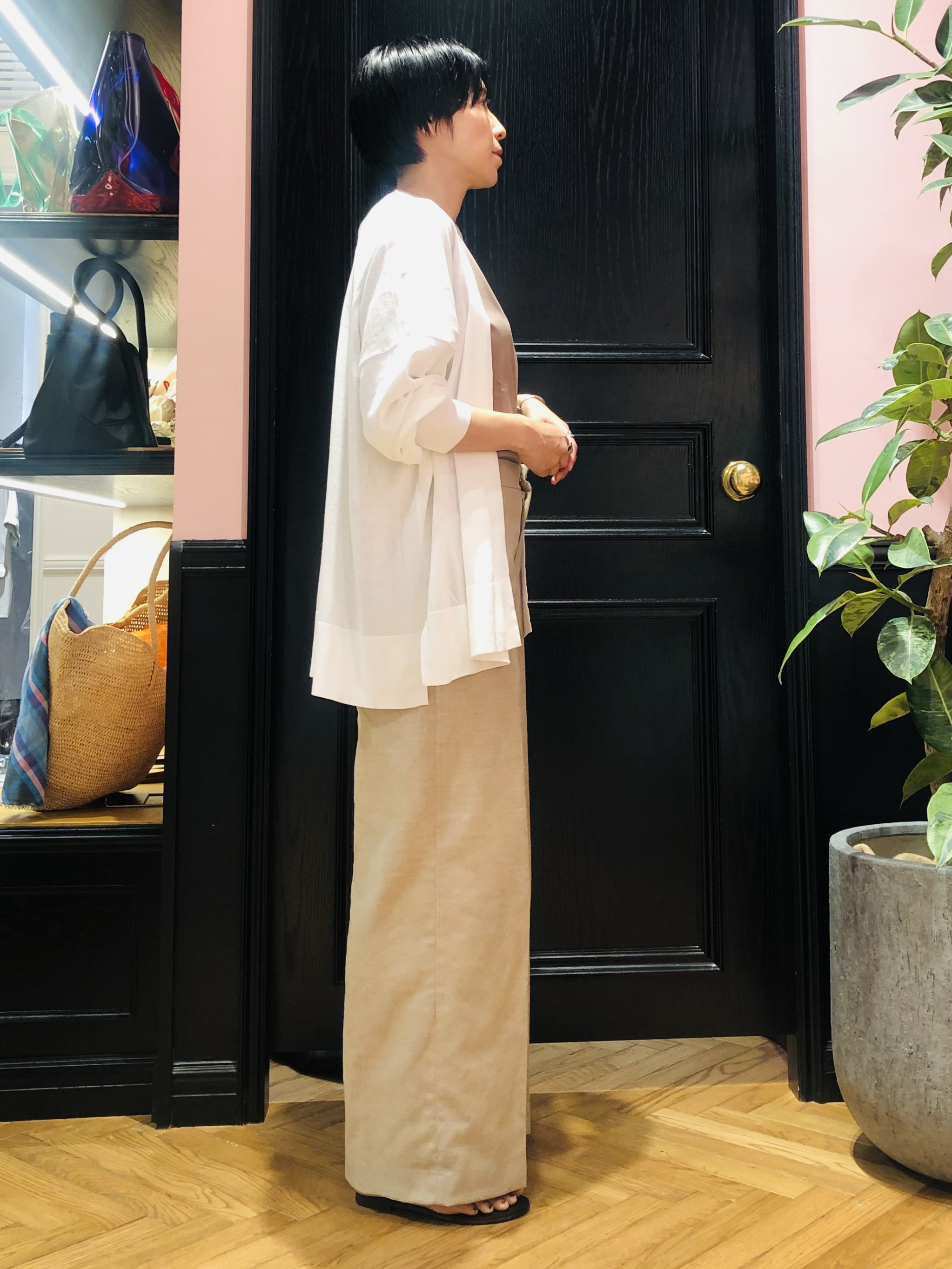 OGATAさんの「DRESSTERIOR｜【接触冷感/UVカット】ウォッシャブル スピンコットン カーディガン」を使ったコーディネート