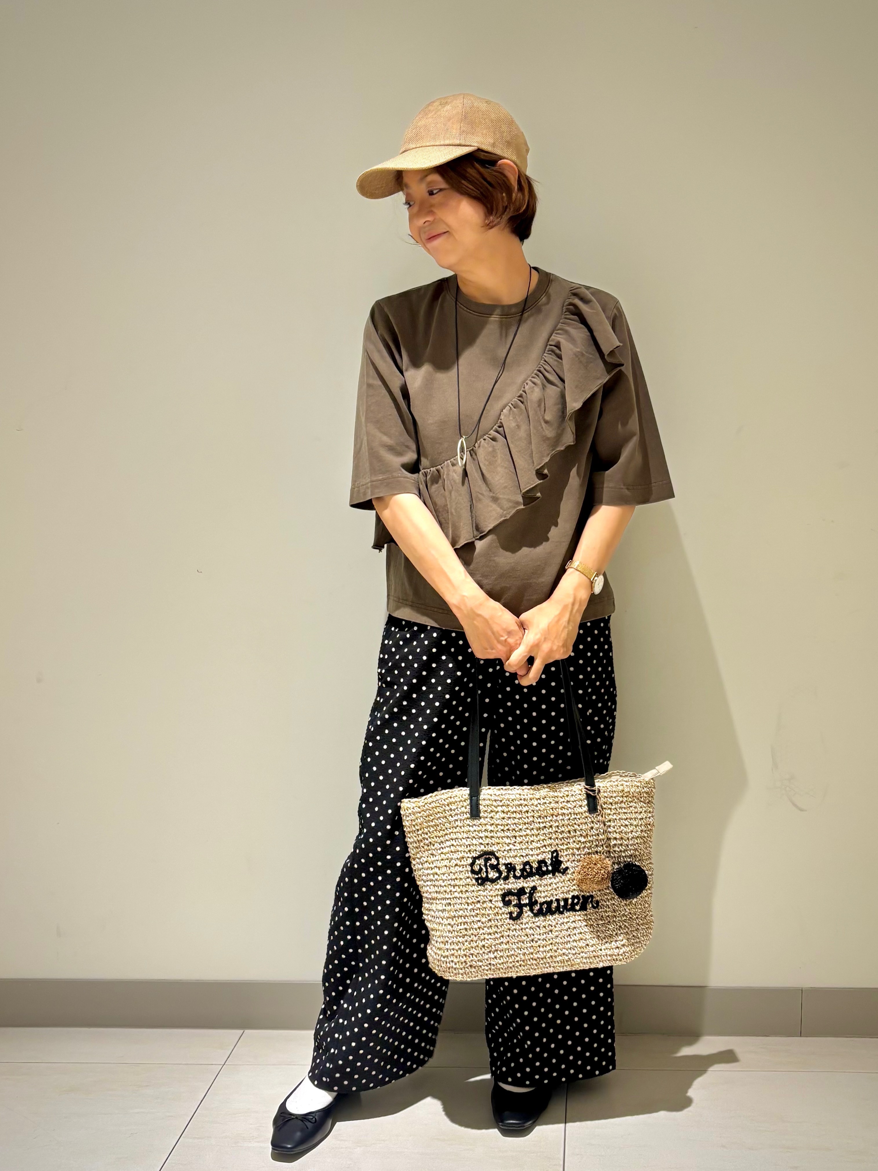 Haruさんの「Dessin｜アシメフリル ヴィンテージライクプルオーバー」を使ったコーディネート
