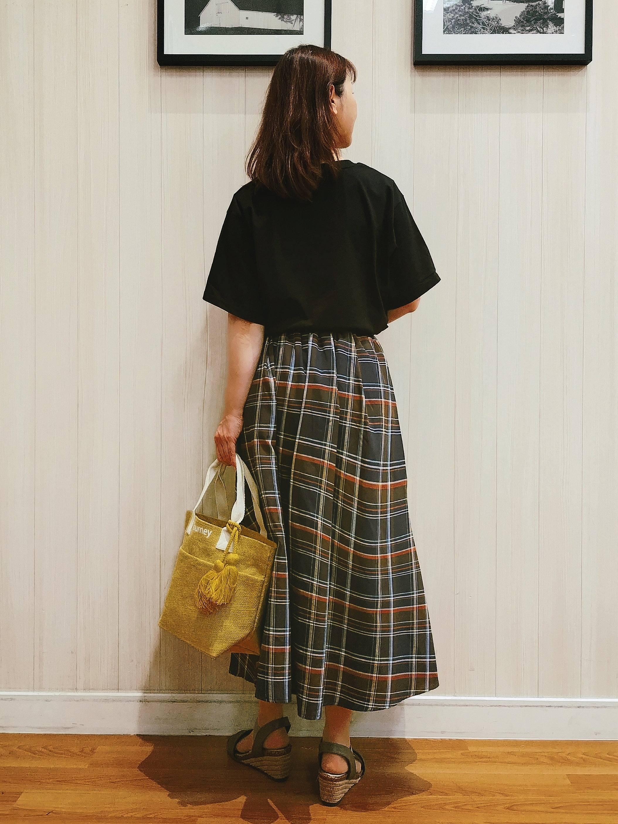 yseさんの「SHOO･LA･RUE｜【綿100%/ひんやり/S-LL】選べる3柄 大人のプリントTシャツ」を使ったコーディネート