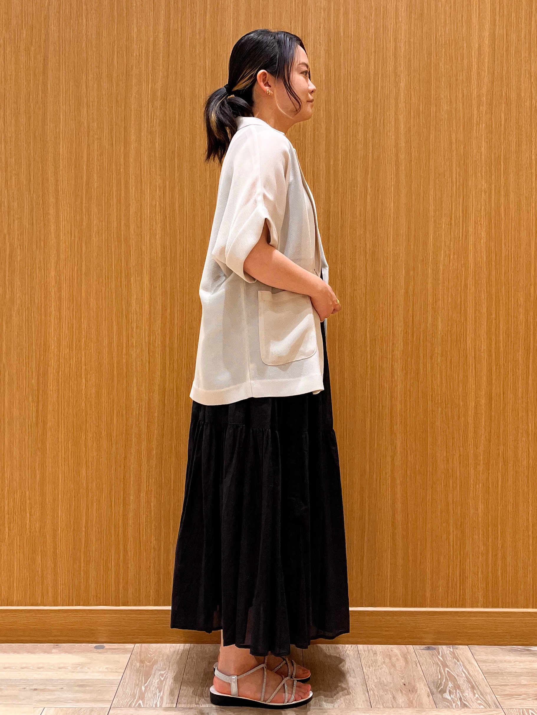 aさんの「OPAQUE.CLIP｜メッシュテーラードジャケット【洗濯機OK】」を使ったコーディネート