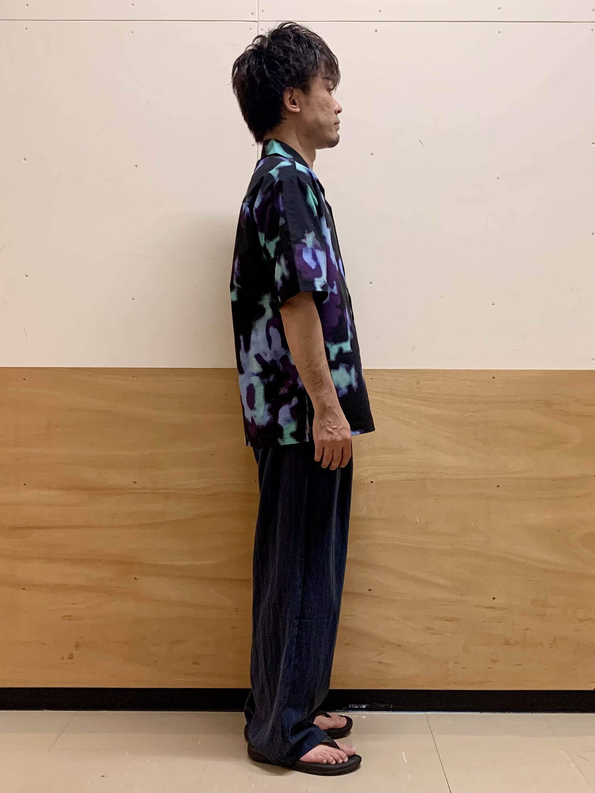 MATUさんの「THE SHOP TK｜プリント柄 開襟半袖シャツ 洗濯機OK」を使ったコーディネート