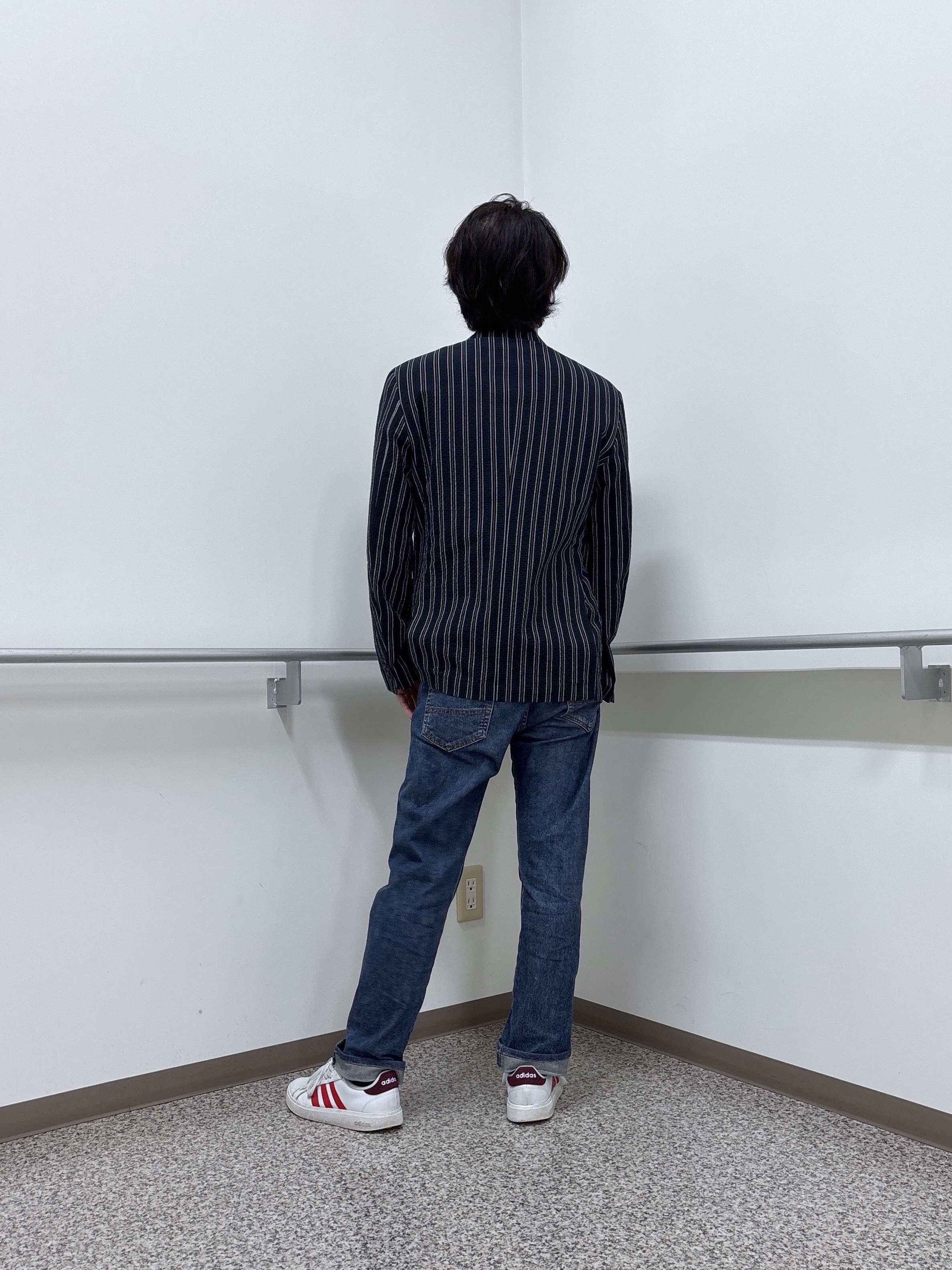 KEIさんの「TAKEO KIKUCHI｜【BOWLER HAT LABEL】サッカーストライプ ダブルジャケット」を使ったコーディネート