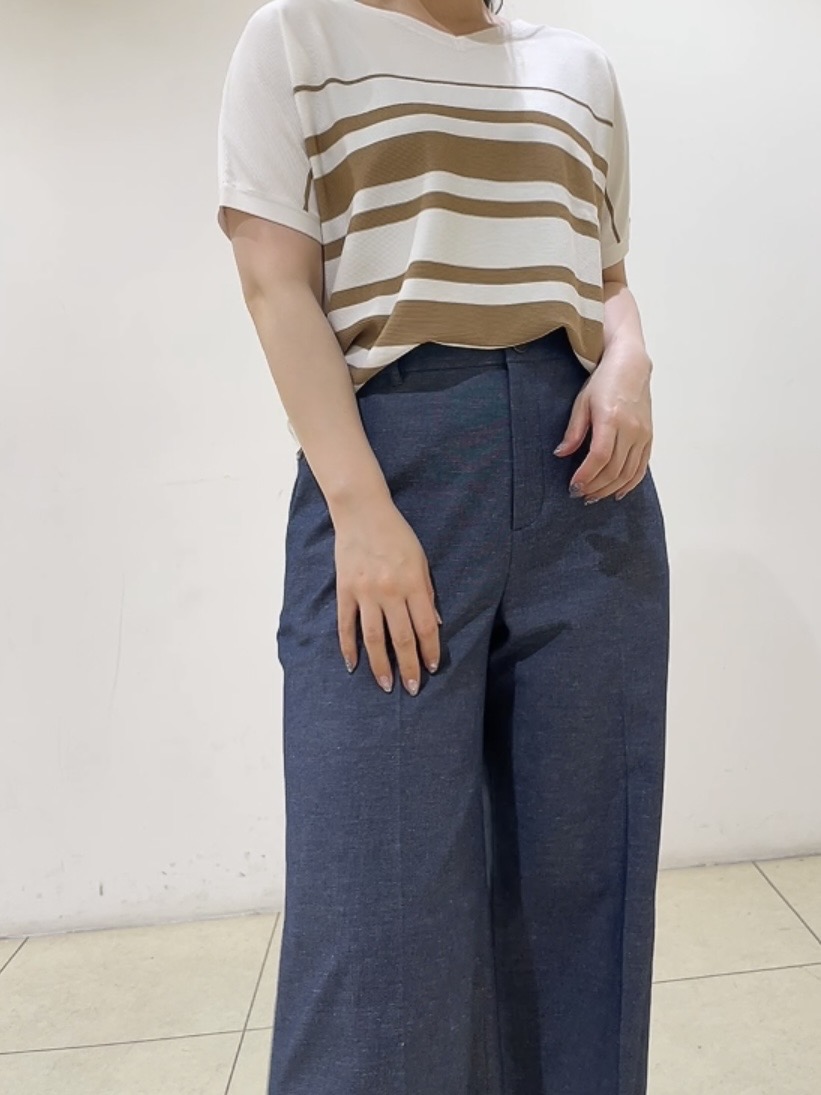 watanabeさんの「UNTITLED｜【洗える】ガーター編みVネックニットT」を使ったコーディネート