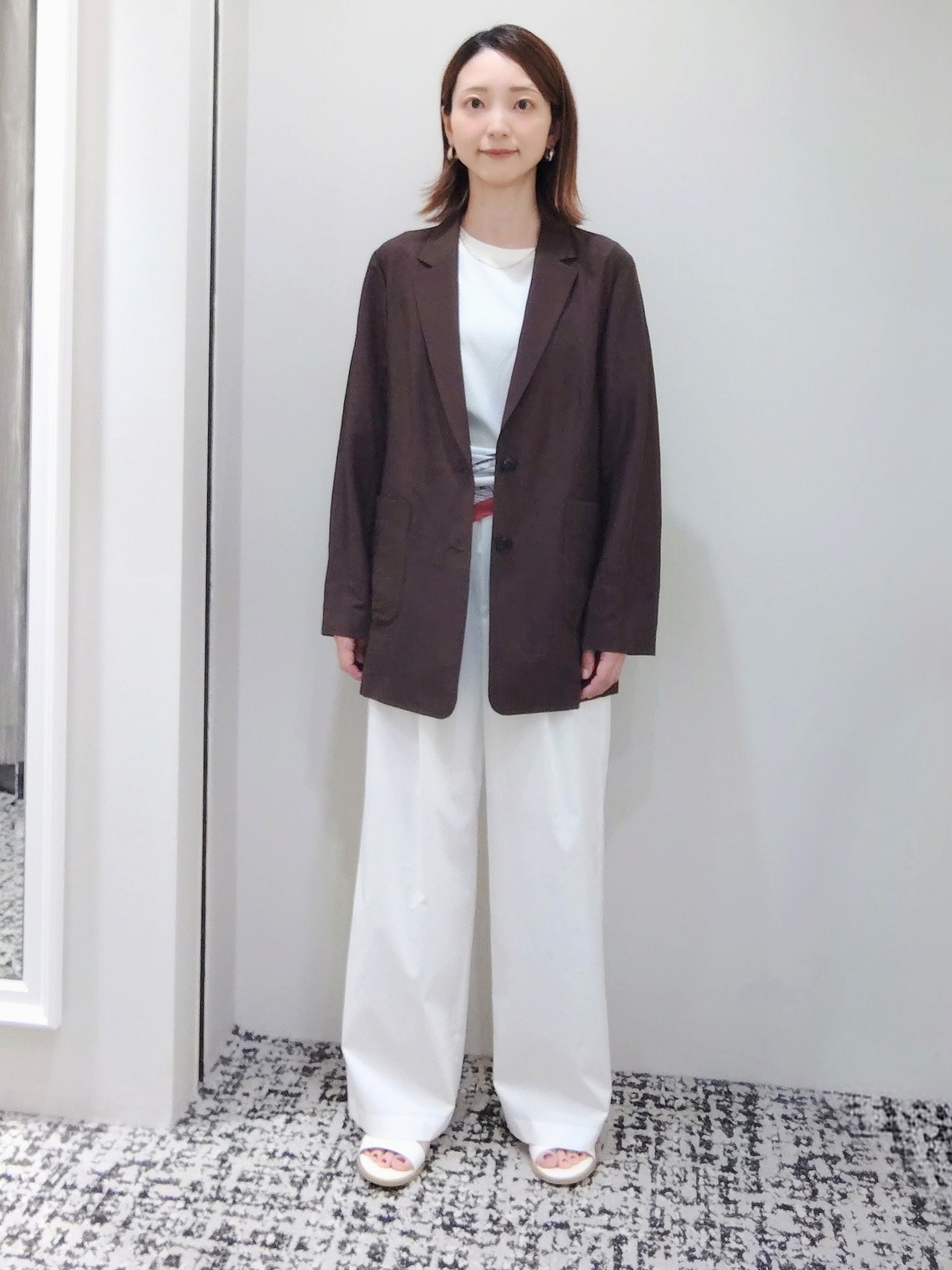 terumiさんの「UNTITLED｜【程よいシアー感/洗える】エアリーバイオジャケット」を使ったコーディネート
