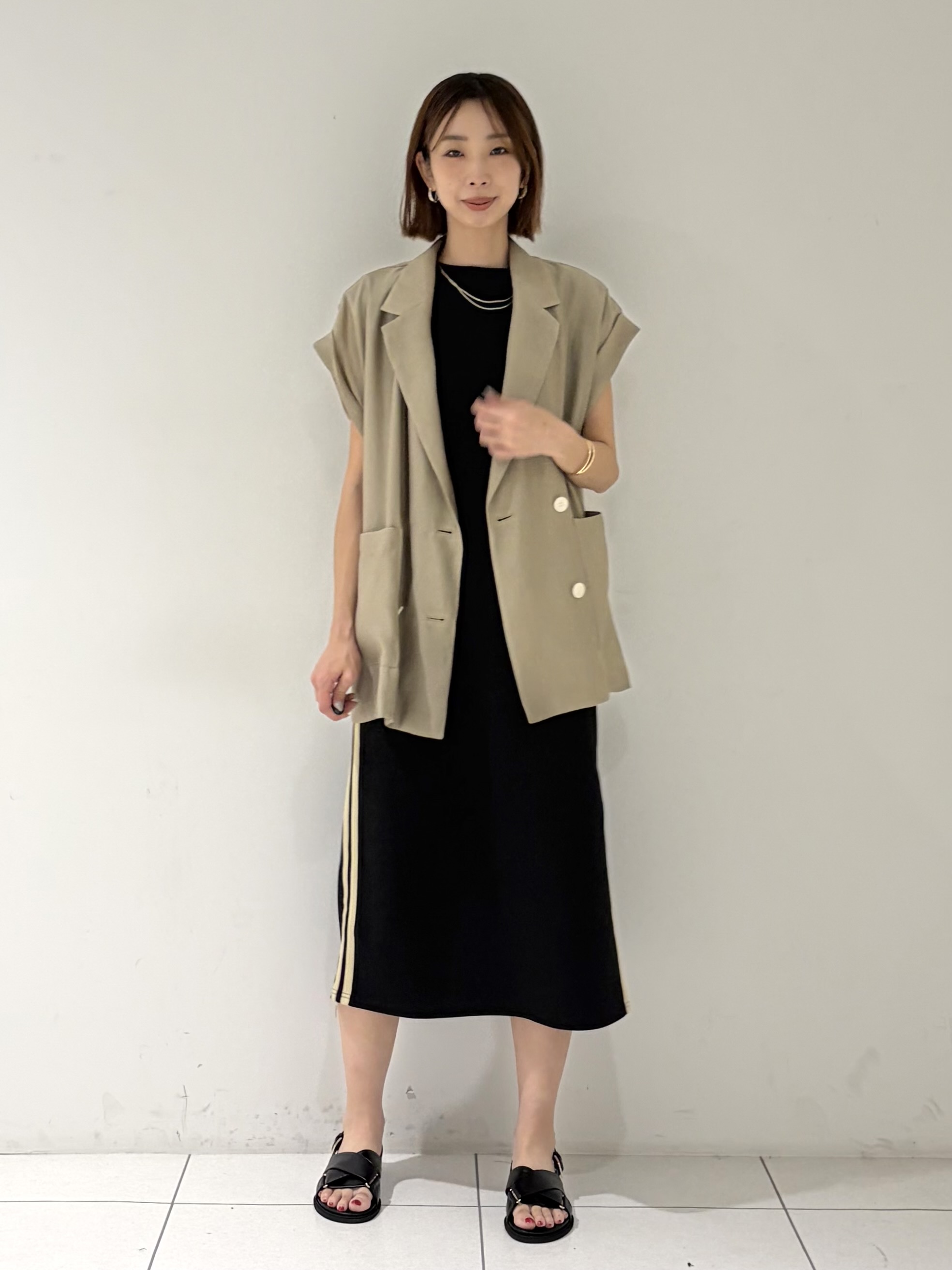 shioriさんの「INDIVI｜ワッシャーシアーダブルジャケット」を使ったコーディネート