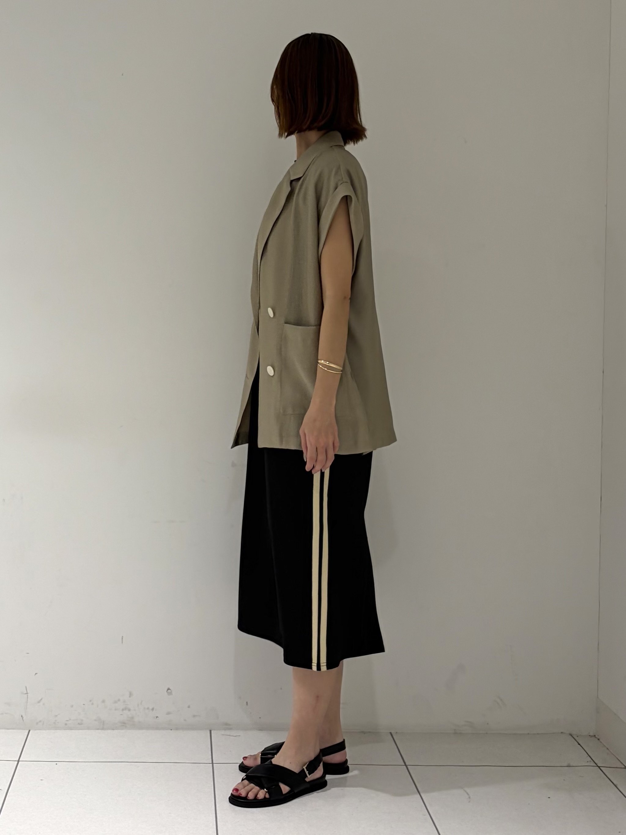 shioriさんの「INDIVI｜ワッシャーシアーダブルジャケット」を使ったコーディネート