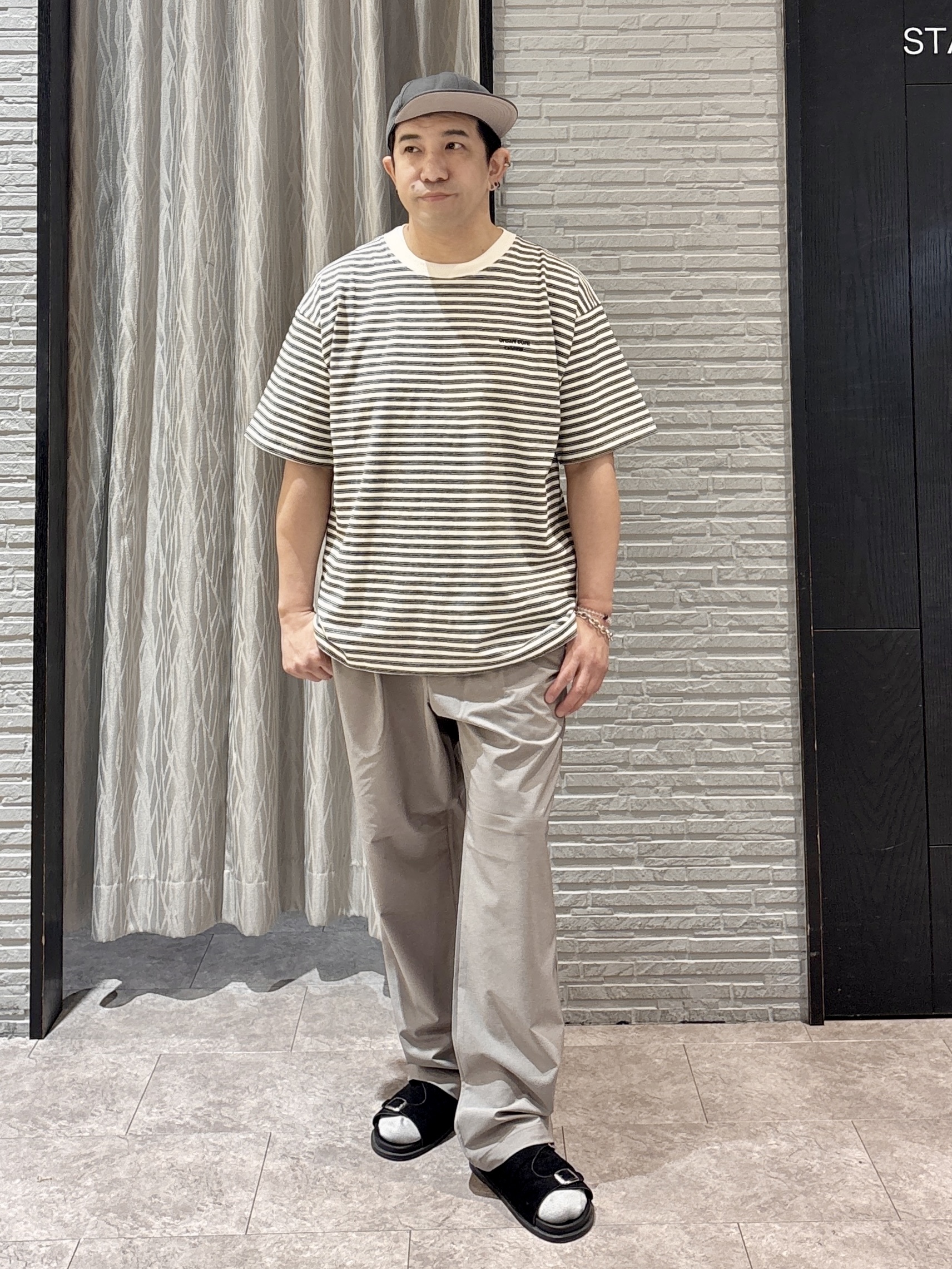 Pーyamaさんの「THE SHOP TK｜クールウェザー 半袖シャツ 接触冷感／吸水速乾／洗濯機OK／セットアップ可」を使ったコーディネート