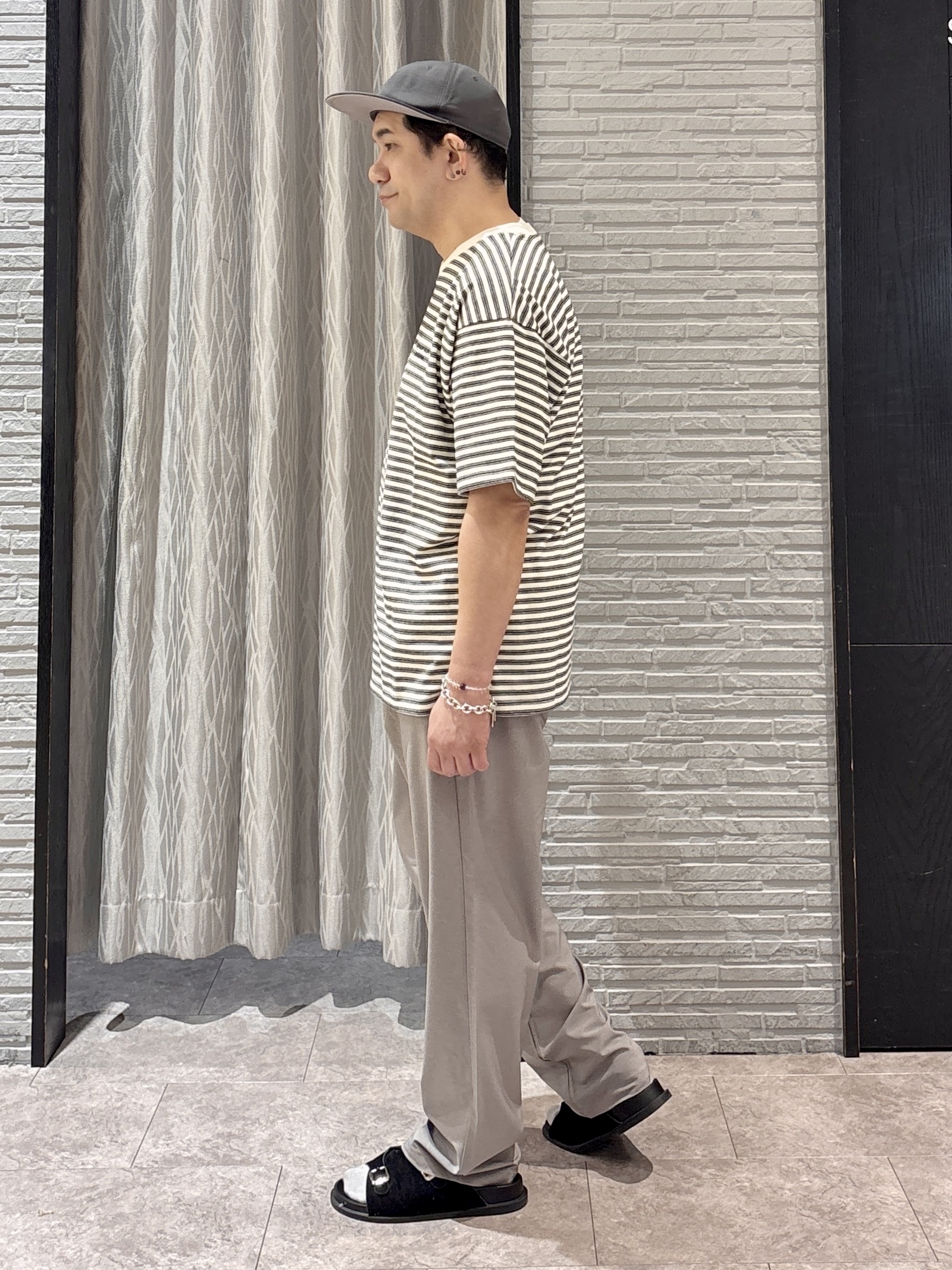 Pーyamaさんの「THE SHOP TK｜クールウェザー 半袖シャツ 接触冷感／吸水速乾／洗濯機OK／セットアップ可」を使ったコーディネート