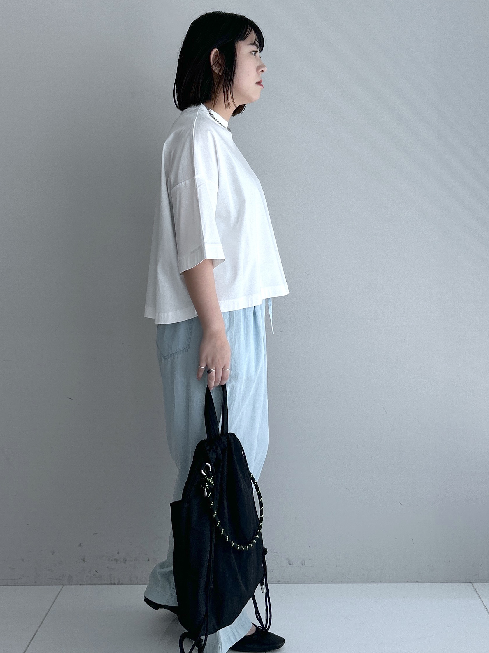 Hirokaさんの「Dessin｜【新色追加/体型カバー】美光沢カットソーボクシーシルエット」を使ったコーディネート