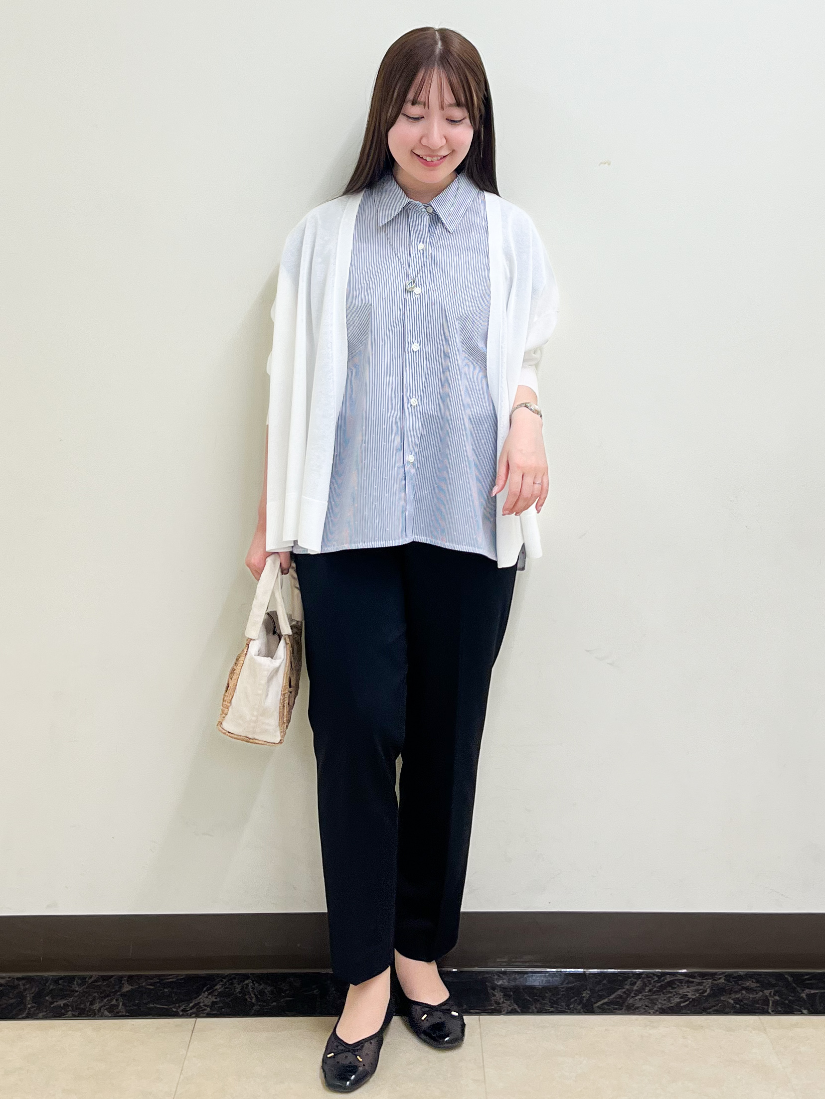 mikikoさんの「Reflect｜【接触冷感】フレンチスリーブシャツブラウス」を使ったコーディネート