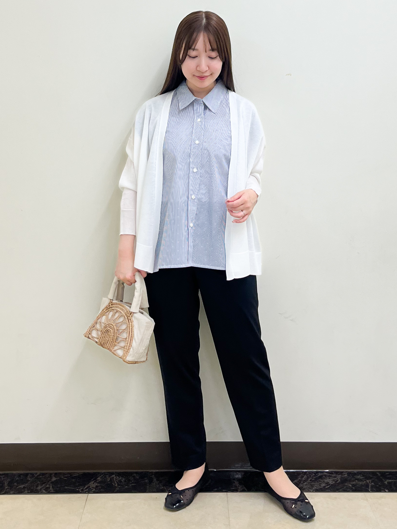 mikikoさんの「Reflect｜【接触冷感】フレンチスリーブシャツブラウス」を使ったコーディネート