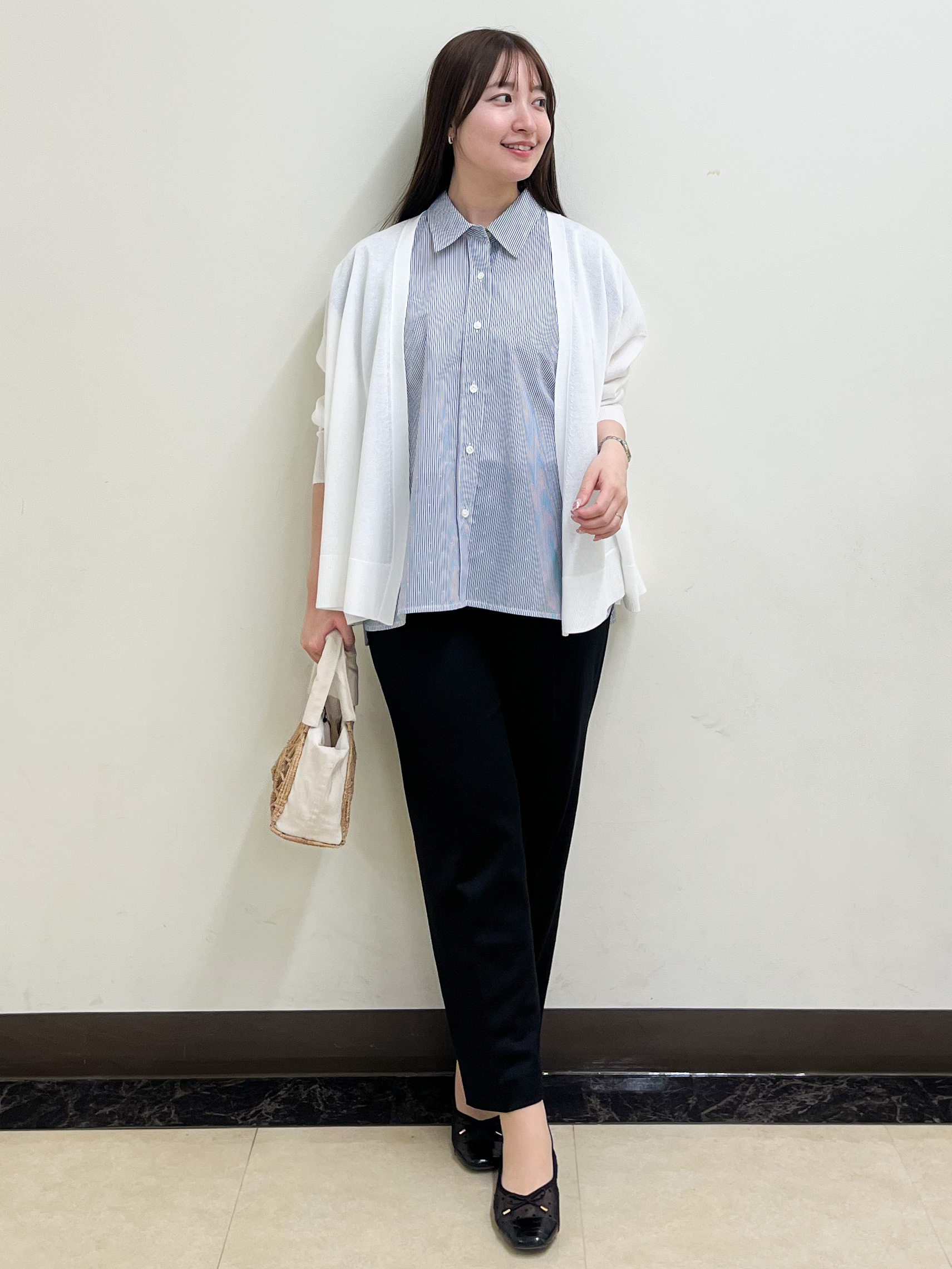 mikikoさんの「Reflect｜【接触冷感】フレンチスリーブシャツブラウス」を使ったコーディネート