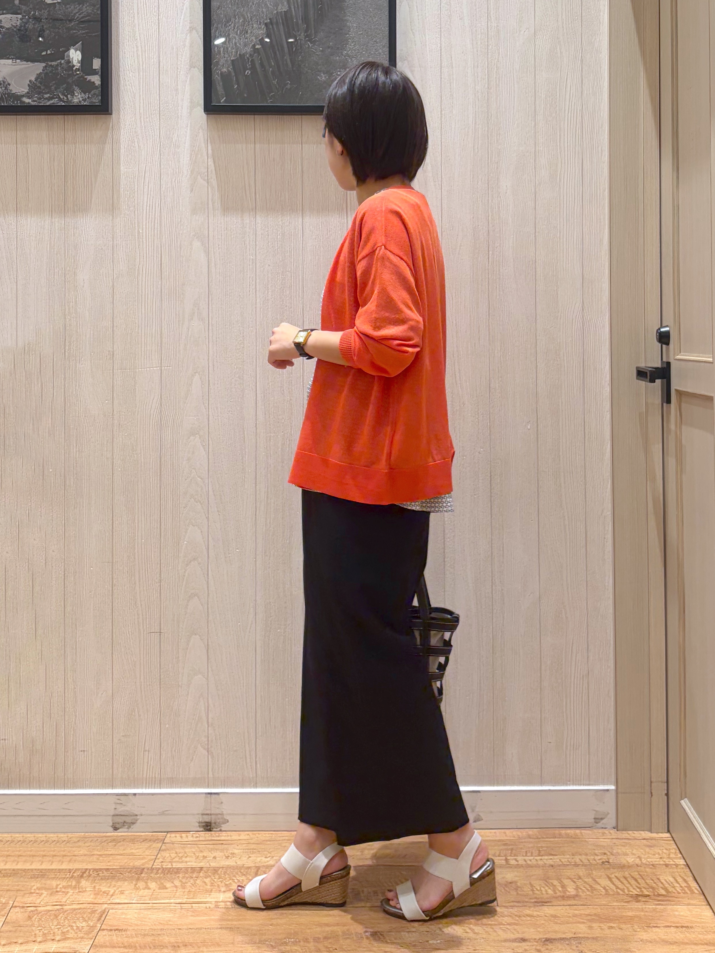 shirayuuuさんの「SHOO･LA･RUE｜【ひんやり/洗濯機可/S-LL】オンにもオフにも マルチに使えるボタンレスカーディガン」を使ったコーディネート