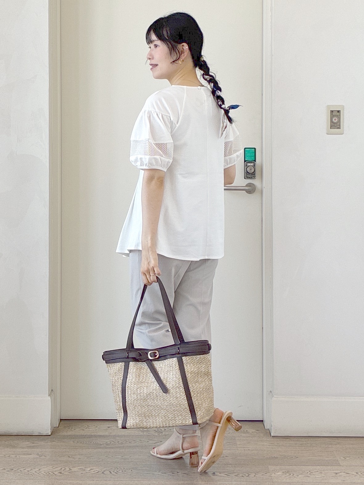  beni_gingerさんの「Reflect｜メッシュ切り替えスリーブトップス」を使ったコーディネート