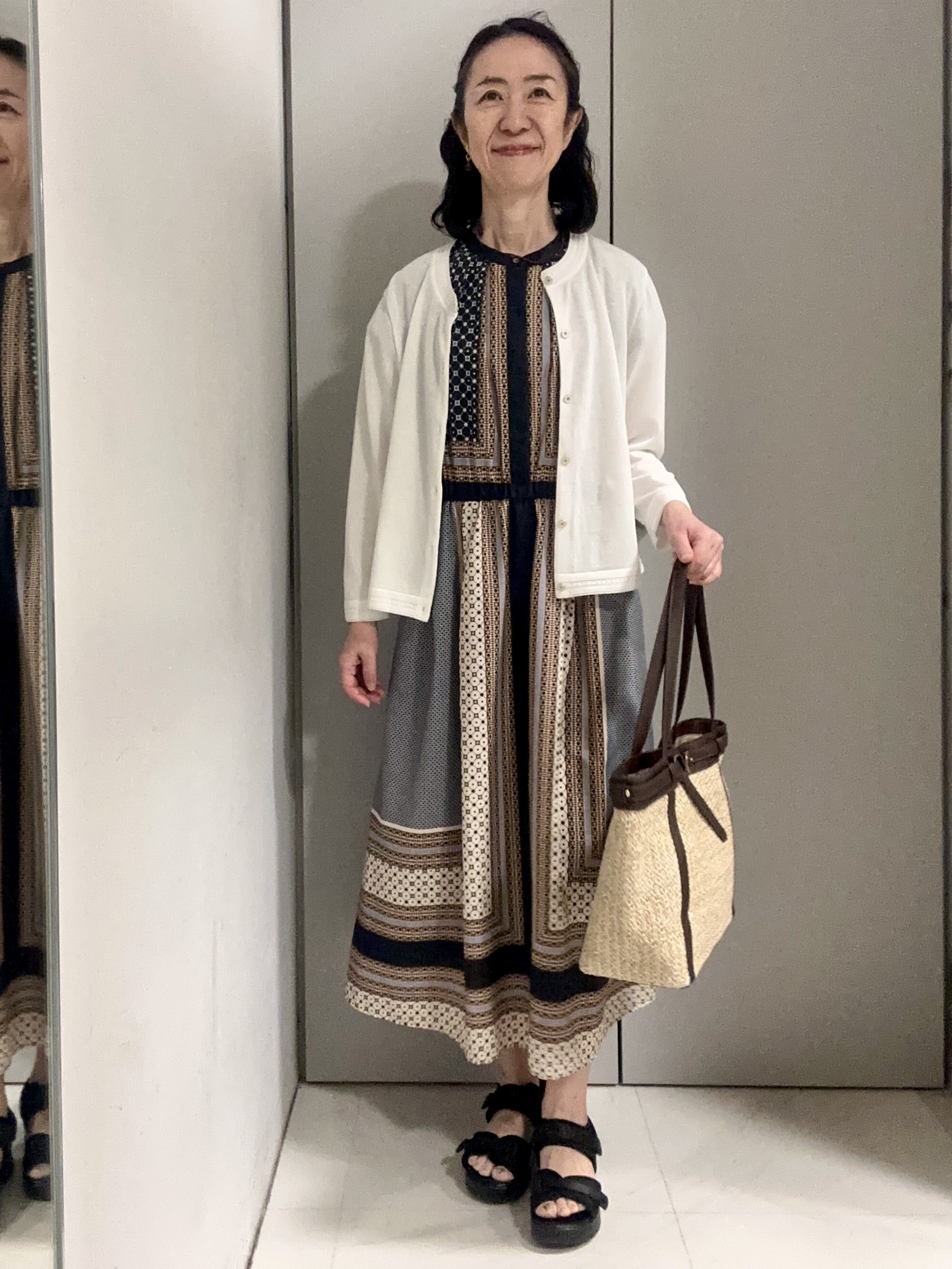 Kouさんの「Reflect｜七分袖ニットカーディガン」を使ったコーディネート