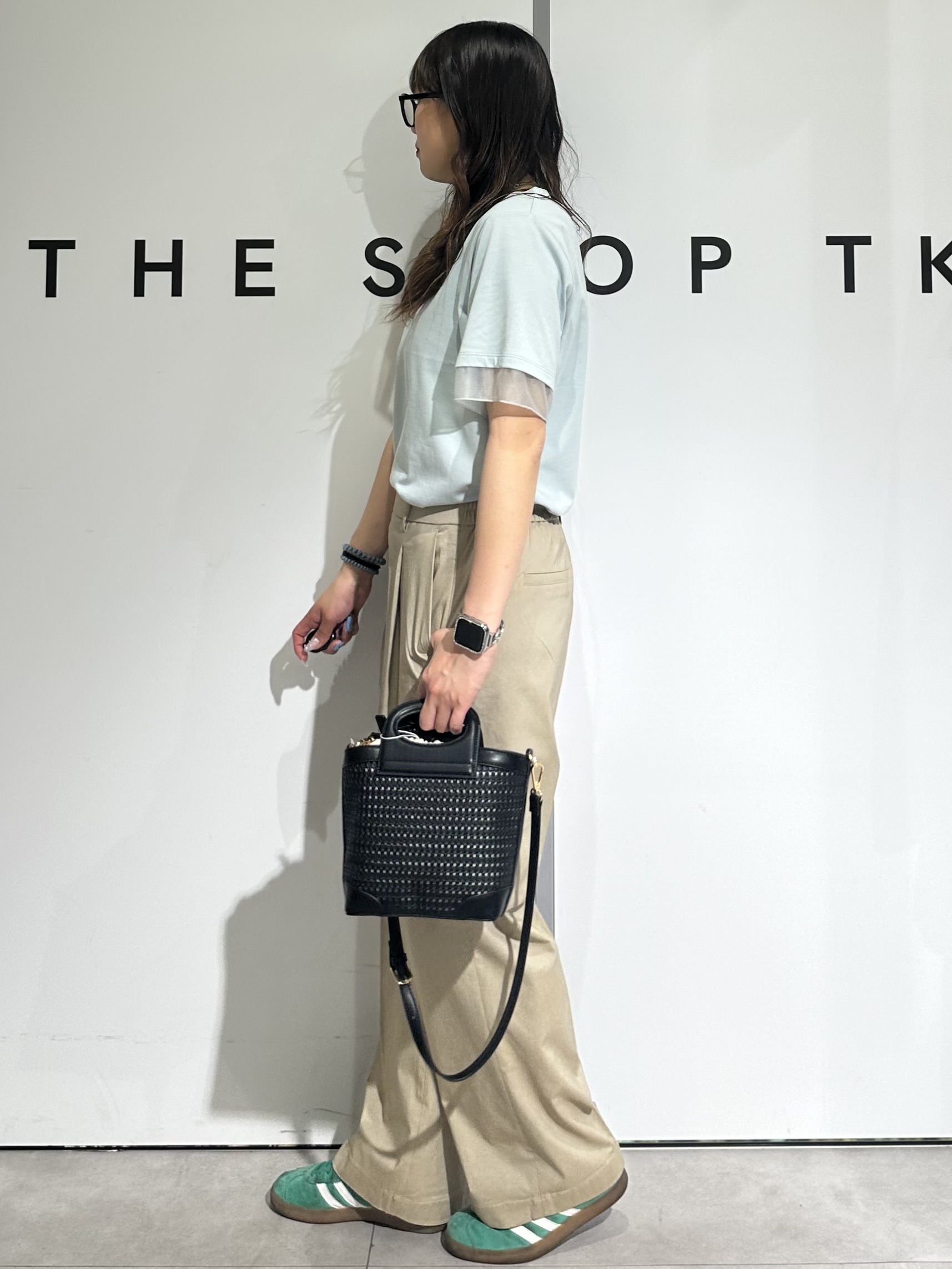 cottonさんの「THE SHOP TK｜【M-XL/ひんやり】上品な透け感 袖口シアーTシャツ」を使ったコーディネート
