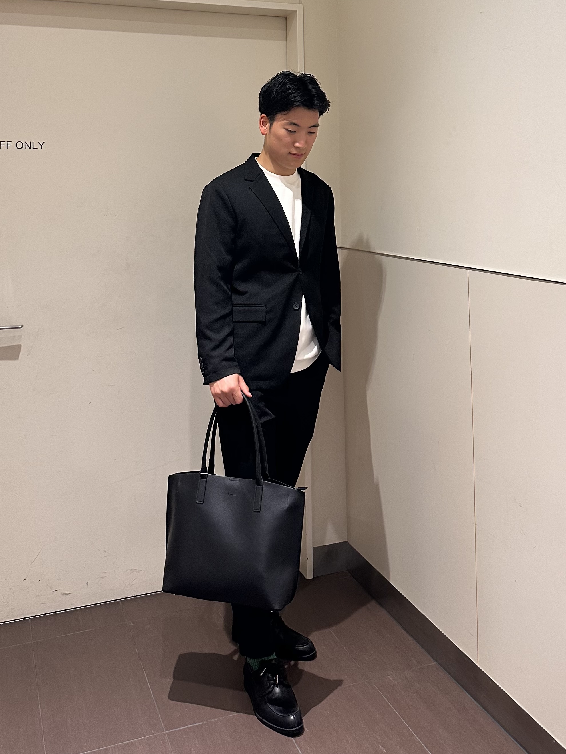 RITSUKIさんの「tk.TAKEO KIKUCHI｜【昨年の人気商品！】上下2点セットエステルサージセットアップ/通年着用可/洗濯可/オールシーズン/シ」を使ったコーディネート