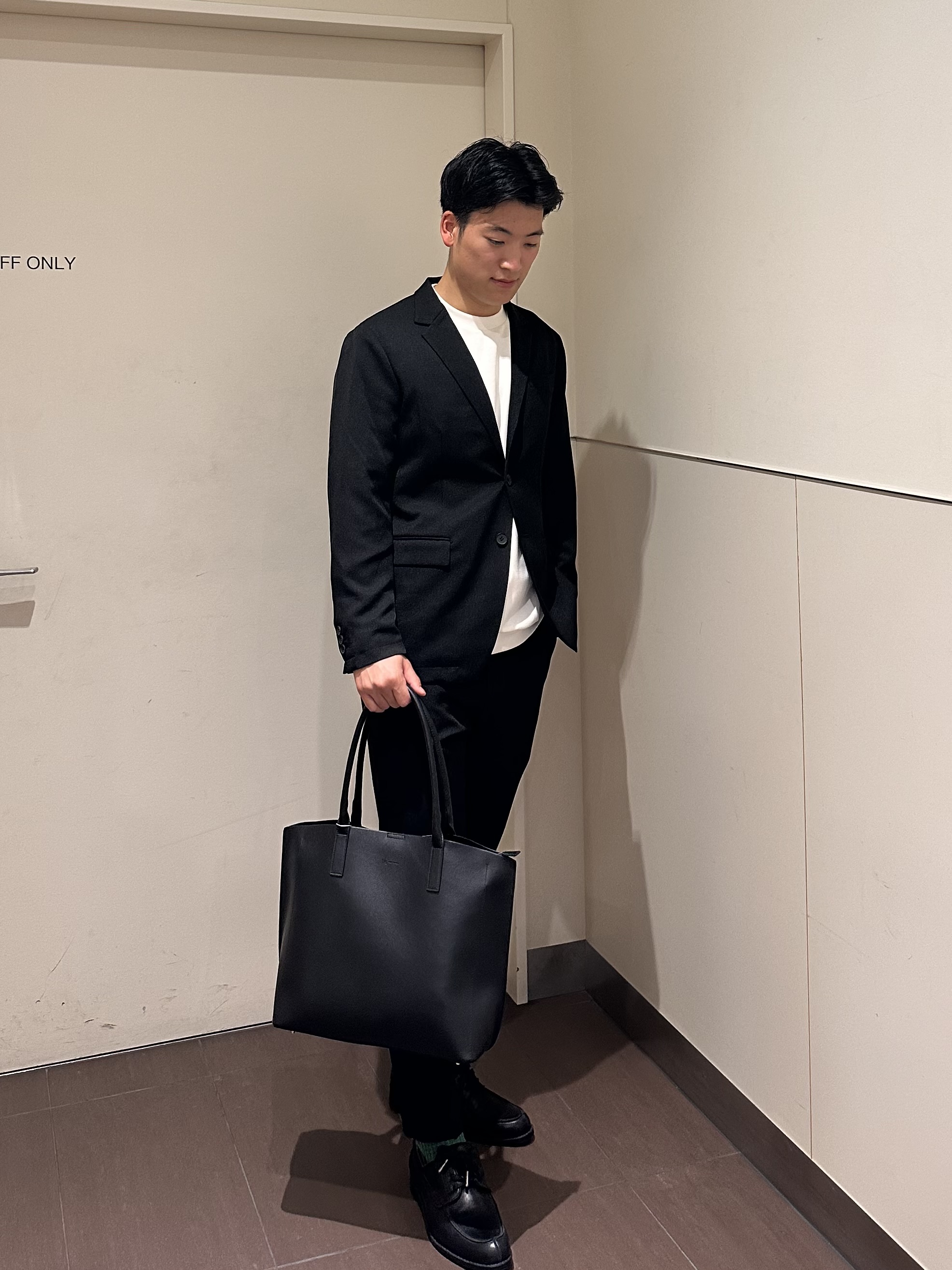 RITSUKIさんの「tk.TAKEO KIKUCHI｜【昨年の人気商品！】上下2点セットエステルサージセットアップ/通年着用可/洗濯可/オールシーズン/シ」を使ったコーディネート