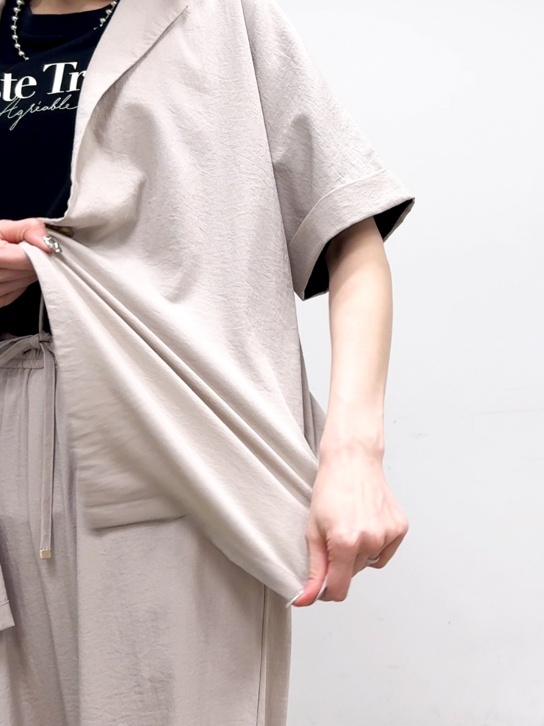 𝐜𝐡𝐢𝐤𝐚さんの「SHOO･LA･RUE｜【高レビュー/洗濯機可/セットアップ可】軽凛(かろりん) ひんやり半袖ジャケット」を使ったコーディネート