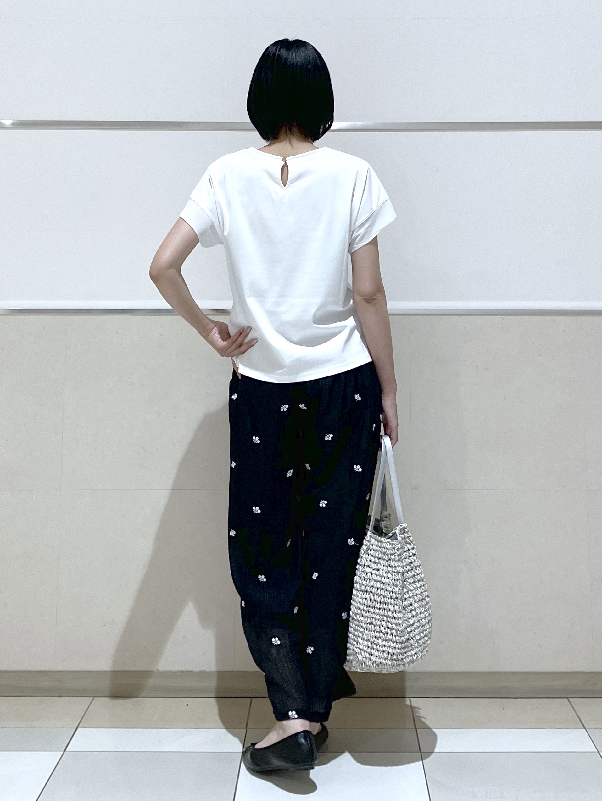 eriko さんの「Dessin｜【UVカット/接触冷感】美光沢カットソー」を使ったコーディネート