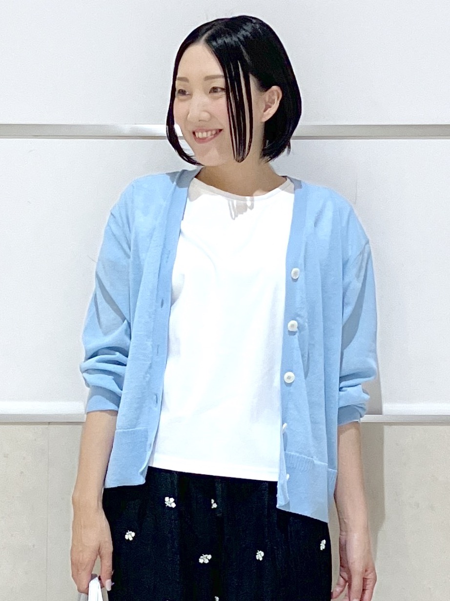 eriko さんの「Dessin｜【UVカット/接触冷感】美光沢カットソー」を使ったコーディネート