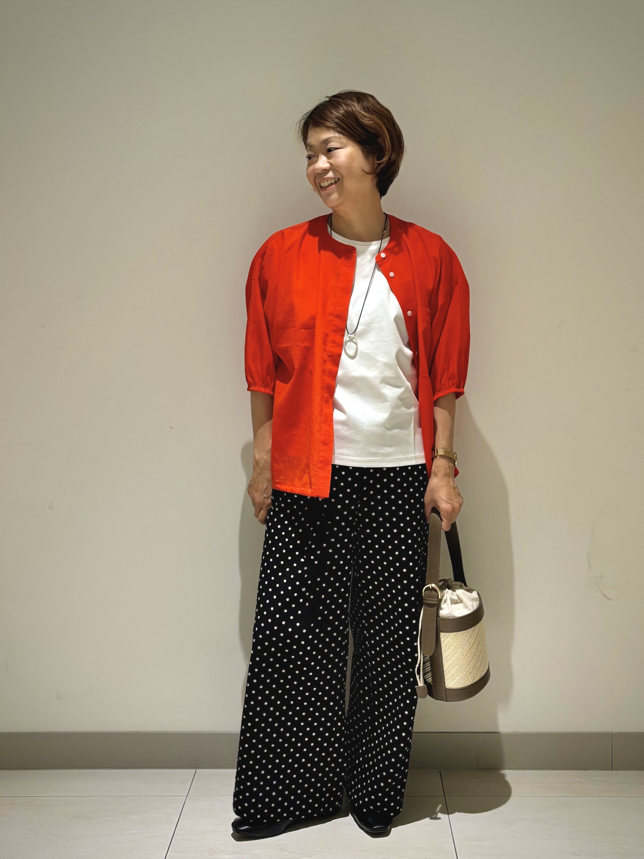Haruさんの「Dessin｜【UVカット/接触冷感】美光沢カットソー」を使ったコーディネート