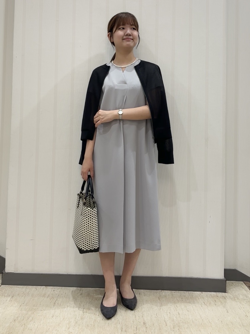 ちひさんの「INDIVI｜【洗える／UVケア／麻調】スキッパーワンピース」を使ったコーディネート