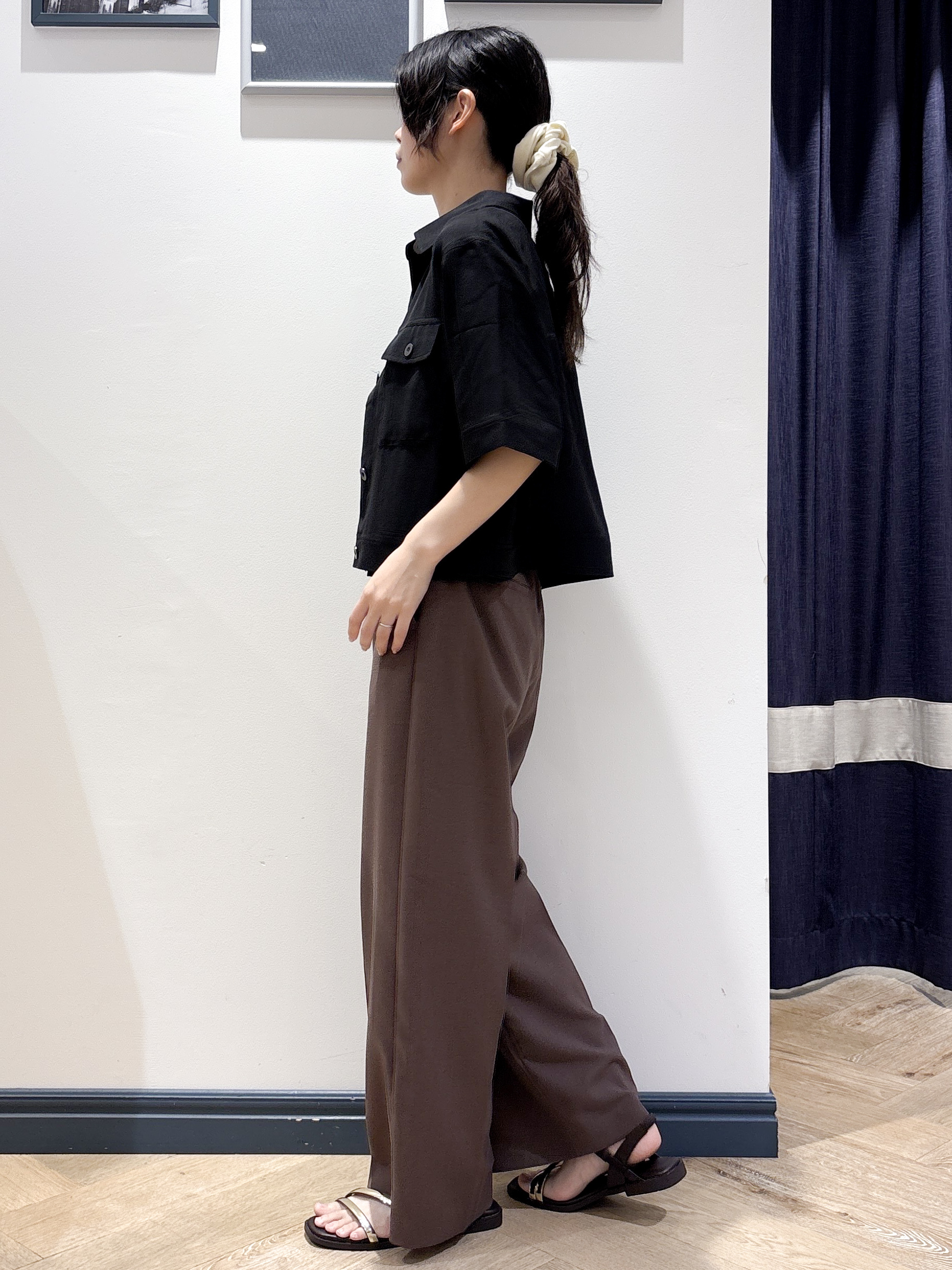 ayakaさんの「grove｜【吸水速乾・通気性・洗える】衿付きハーフジャケット」を使ったコーディネート