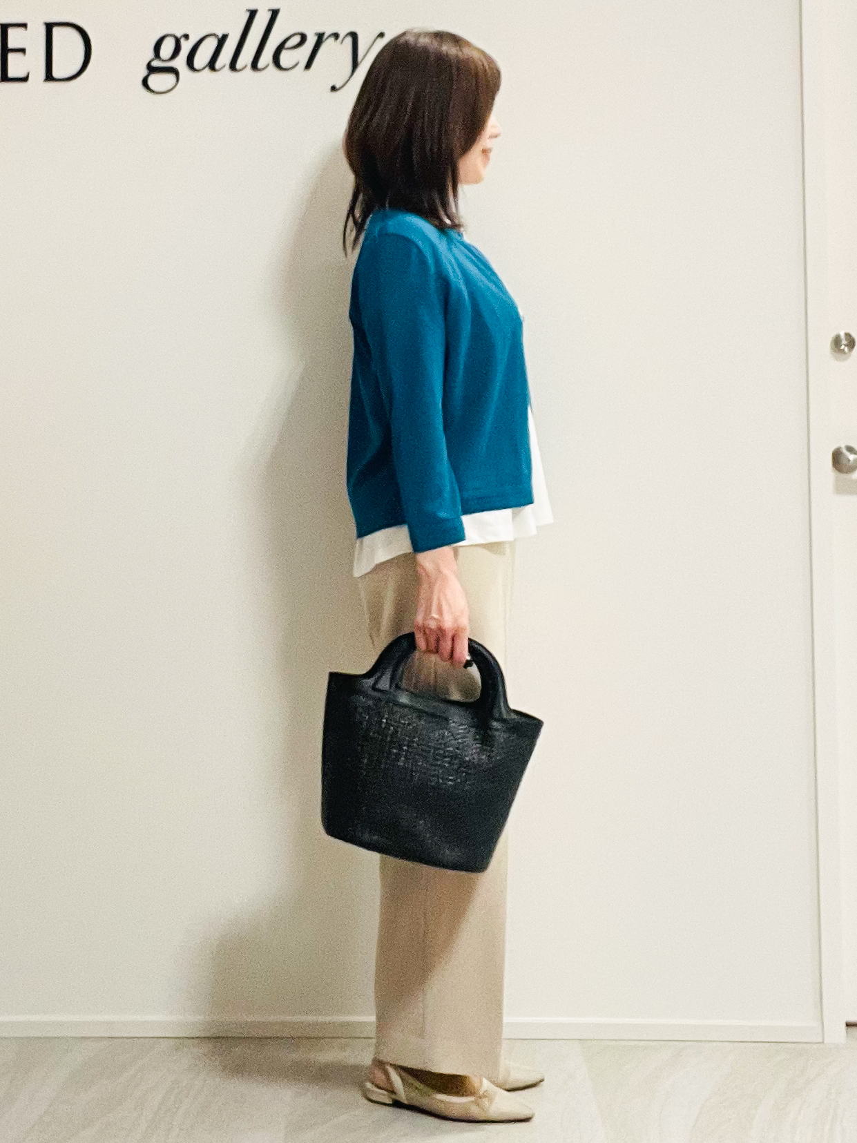 めいさんの「UNTITLED｜【UVカット／接触冷感／吸水速乾】タックデザインフレアトップス」を使ったコーディネート