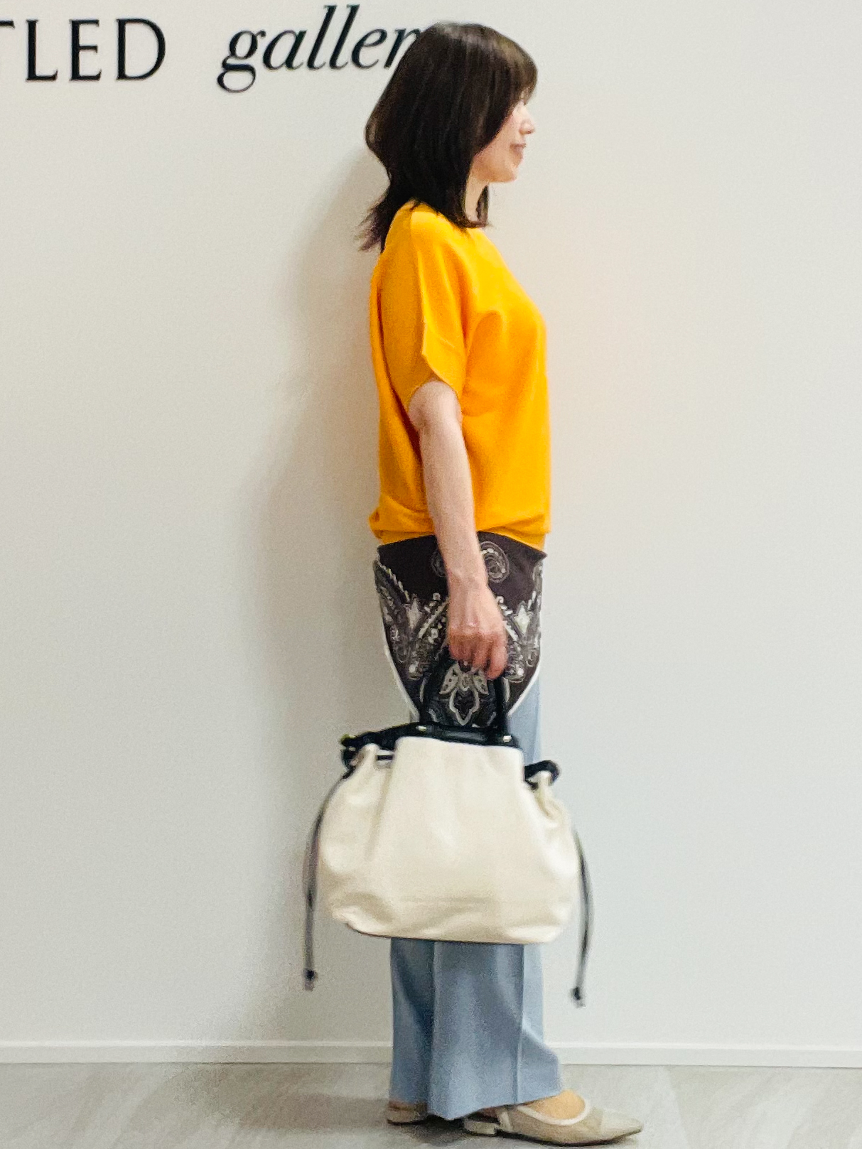 めいさんの「UNTITLED｜【11色展開/体型カバー】前後2WAYフレンチスリーブニット」を使ったコーディネート