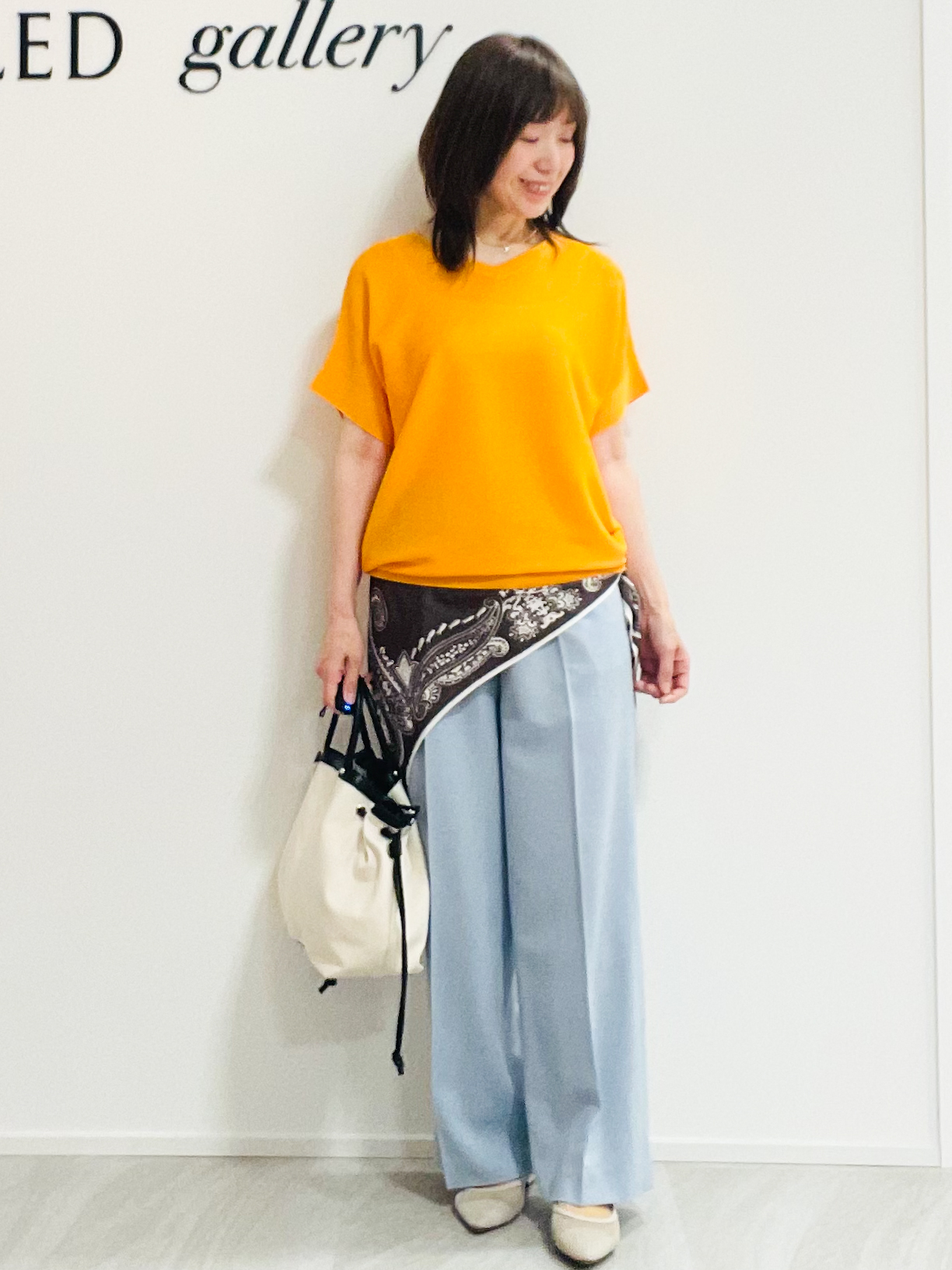 めいさんの「UNTITLED｜【11色展開/体型カバー】前後2WAYフレンチスリーブニット」を使ったコーディネート