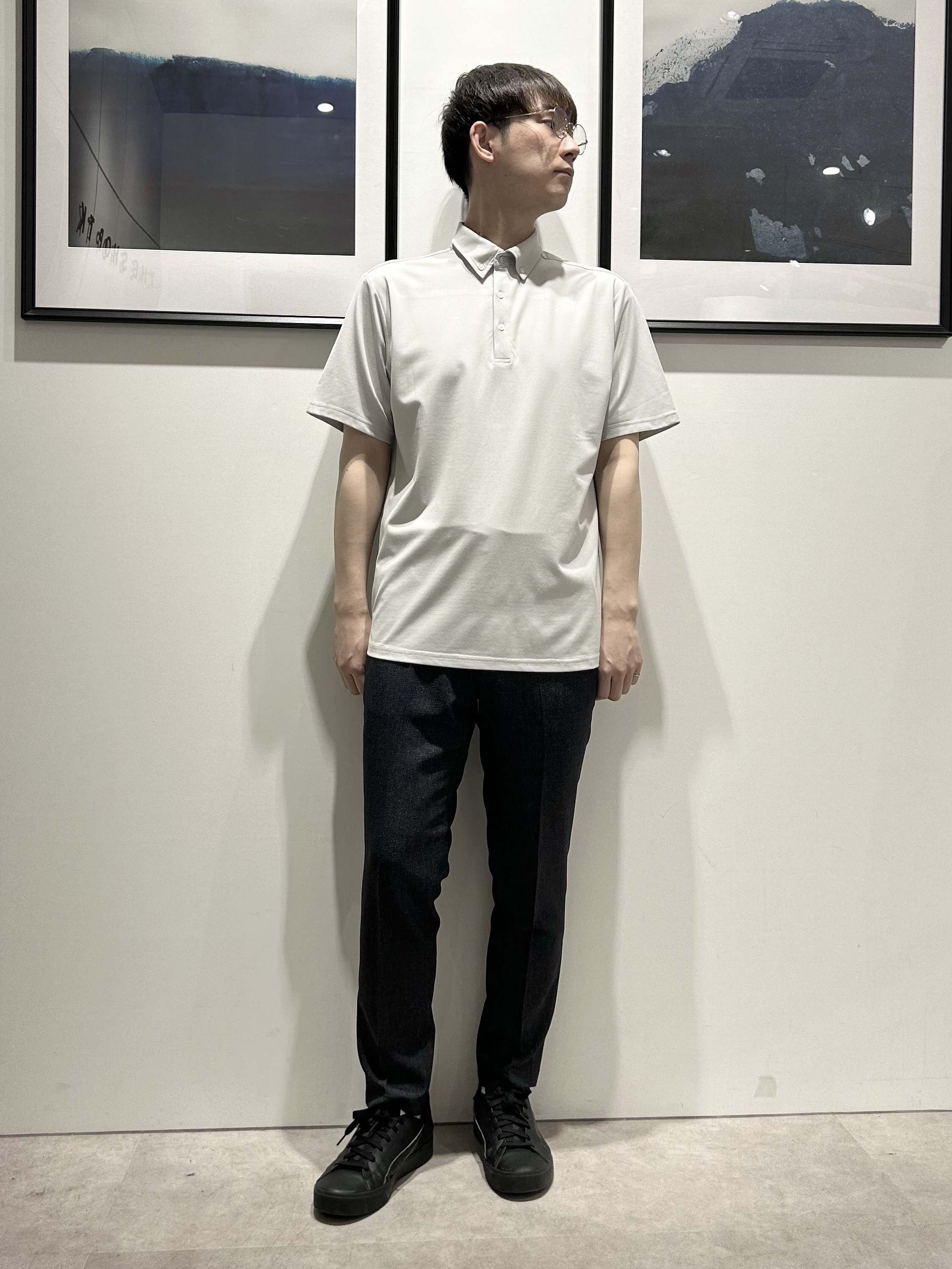 。さんの「THE SHOP TK｜アイス カノコポロシャツ【接触冷感／洗濯機OK】」を使ったコーディネート