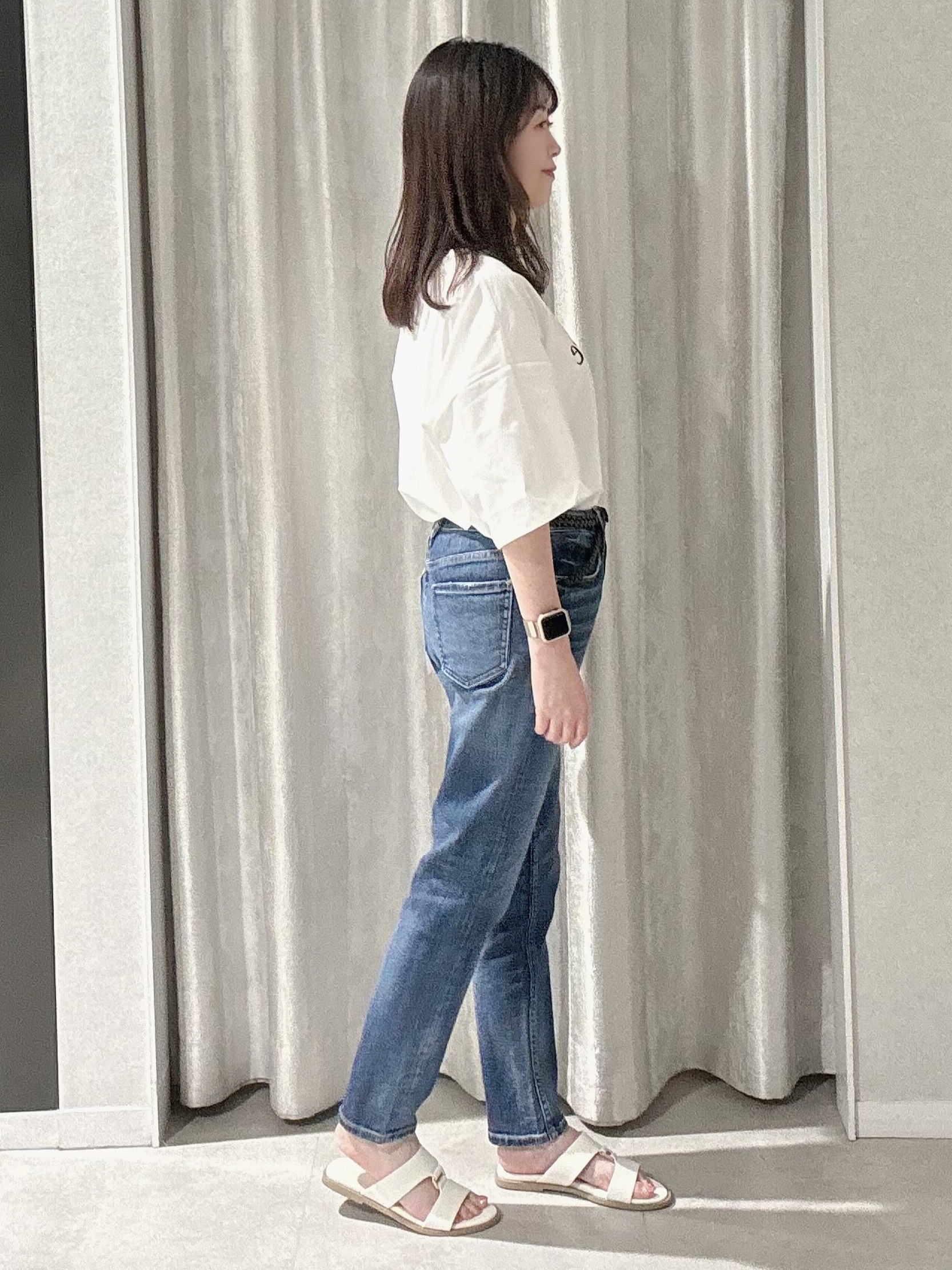 makiさんの「UNTITLED｜【9色展開/アンサンブル可】コットンクルーネックカーディガン」を使ったコーディネート