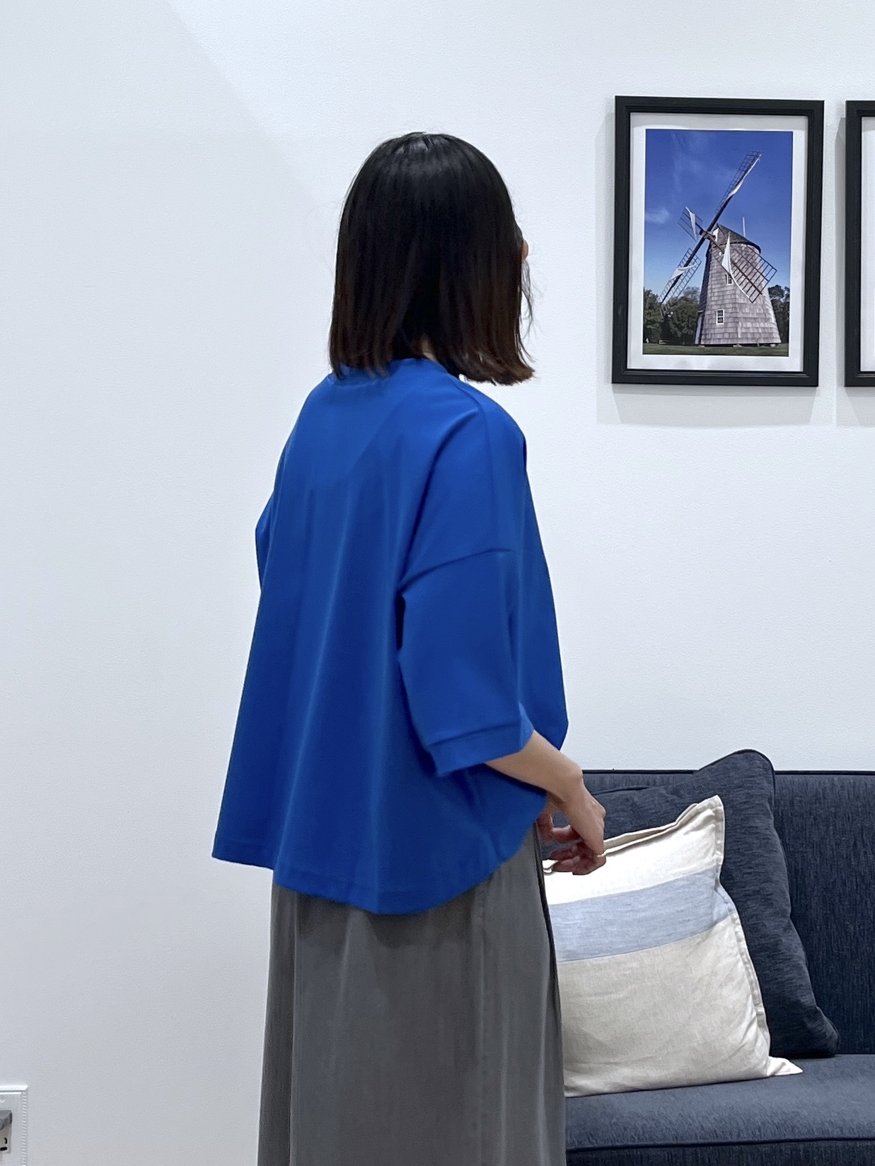 canaさんの「Dessin｜【新色追加/体型カバー】美光沢カットソーボクシーシルエット」を使ったコーディネート