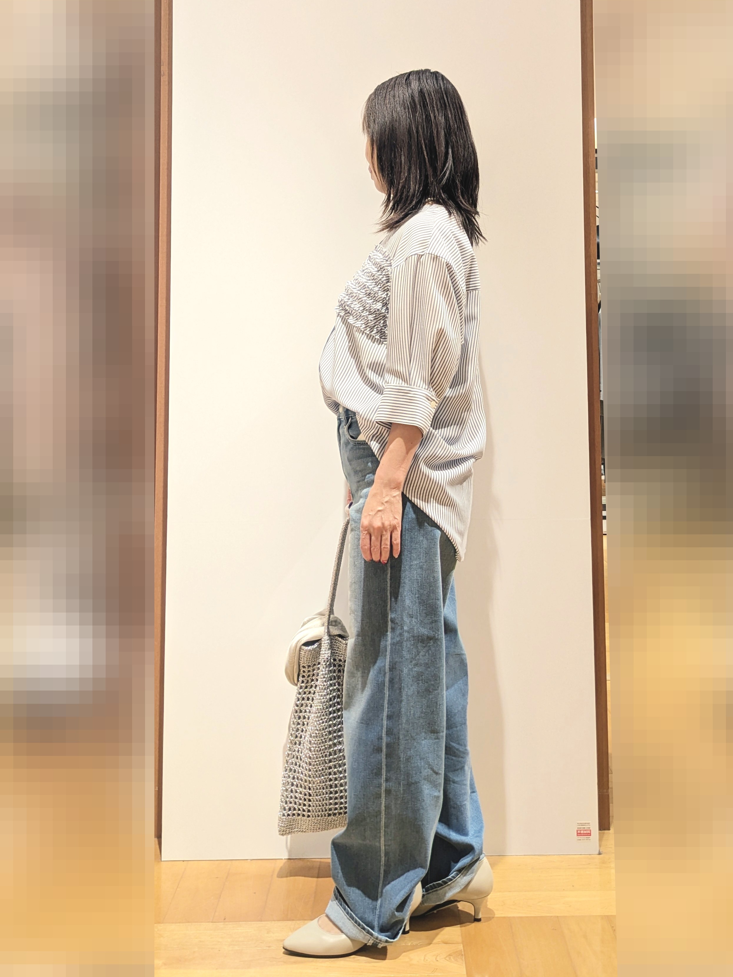 laverさんの「UNTITLED｜【接触冷感/通気性/洗える】フロントフリルブラウス」を使ったコーディネート