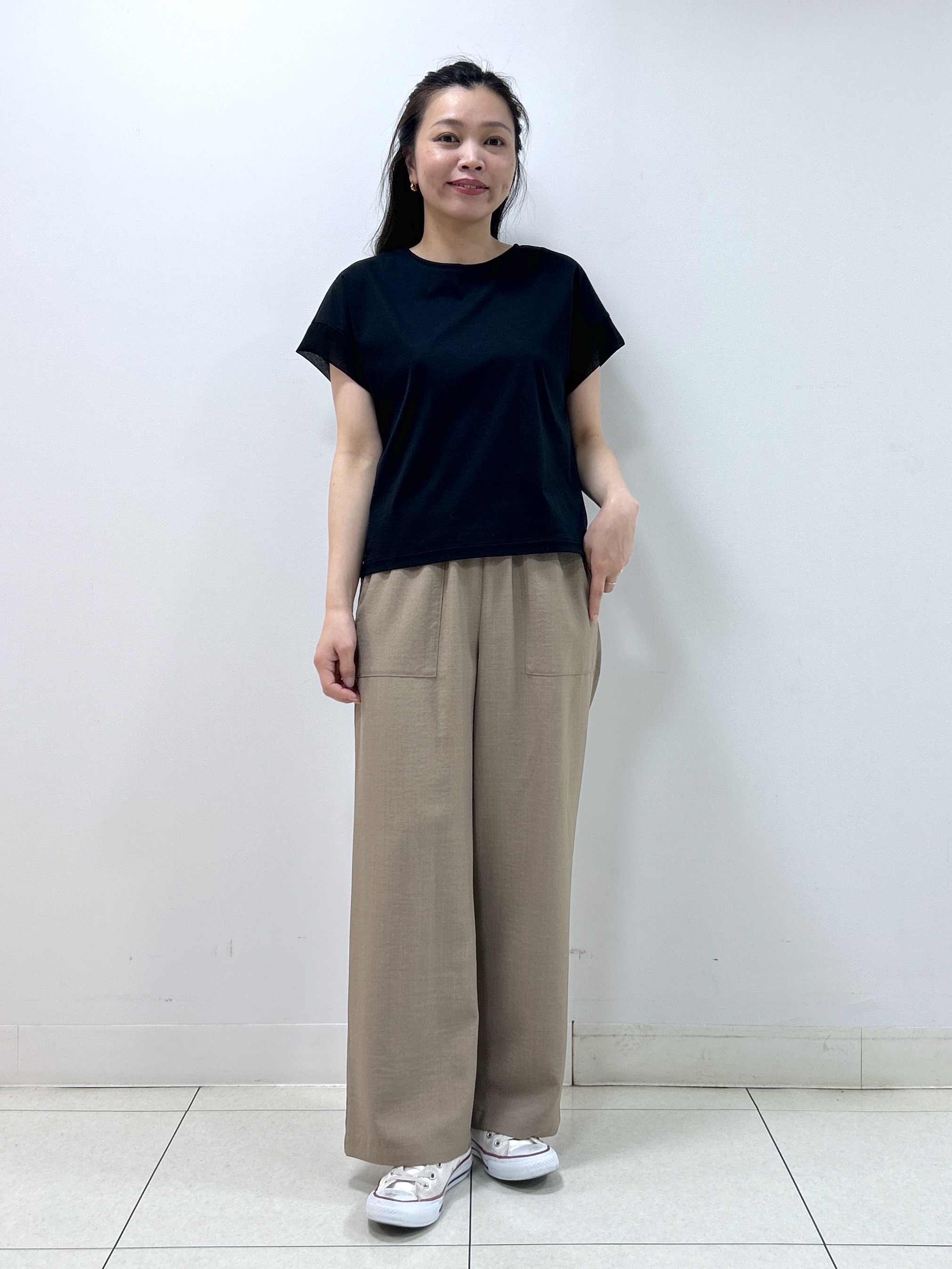 Kaiさんの「Dessin｜【UVカット/接触冷感】美光沢カットソー」を使ったコーディネート