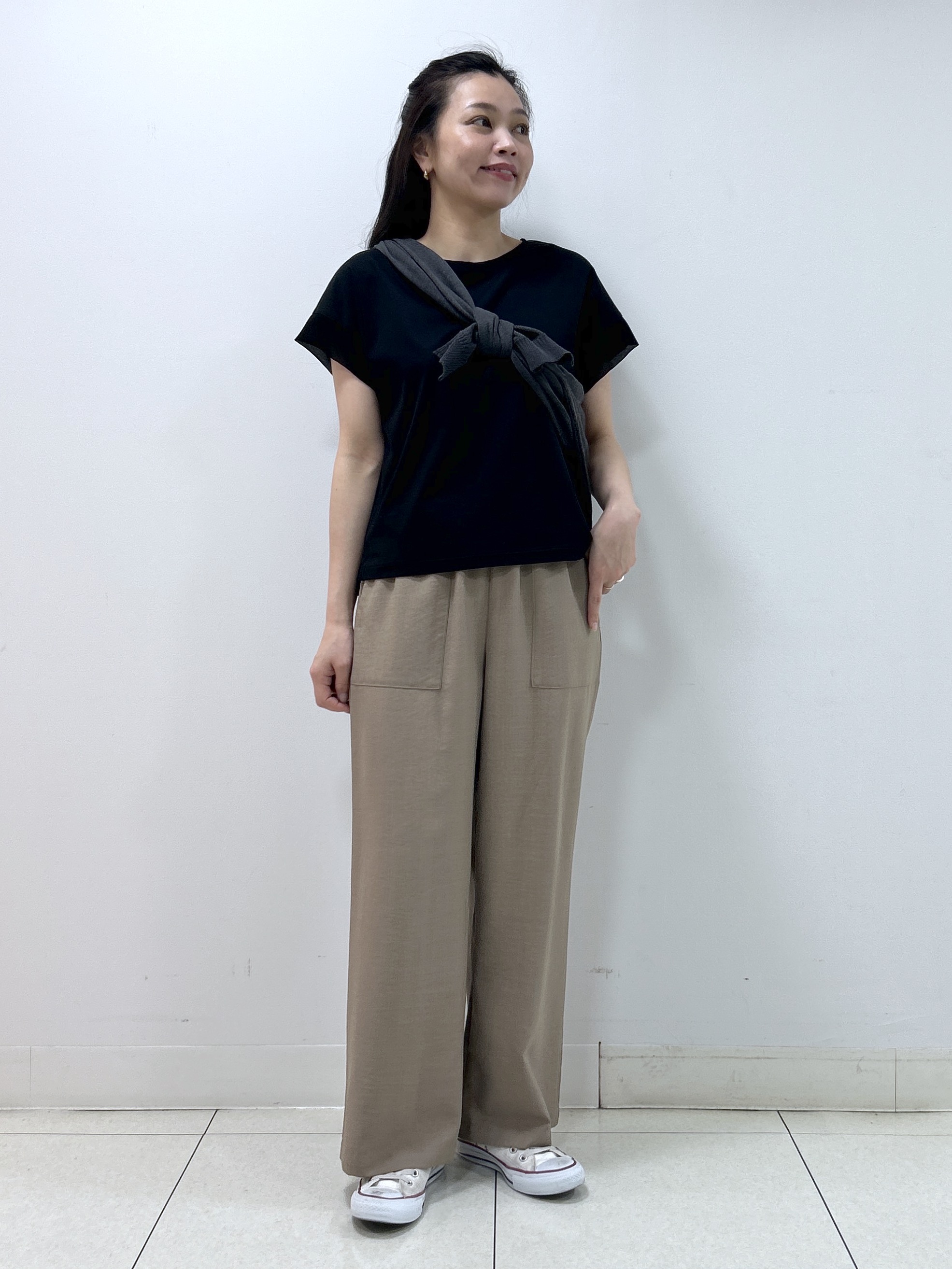 Kaiさんの「Dessin｜【UVカット/接触冷感】美光沢カットソー」を使ったコーディネート