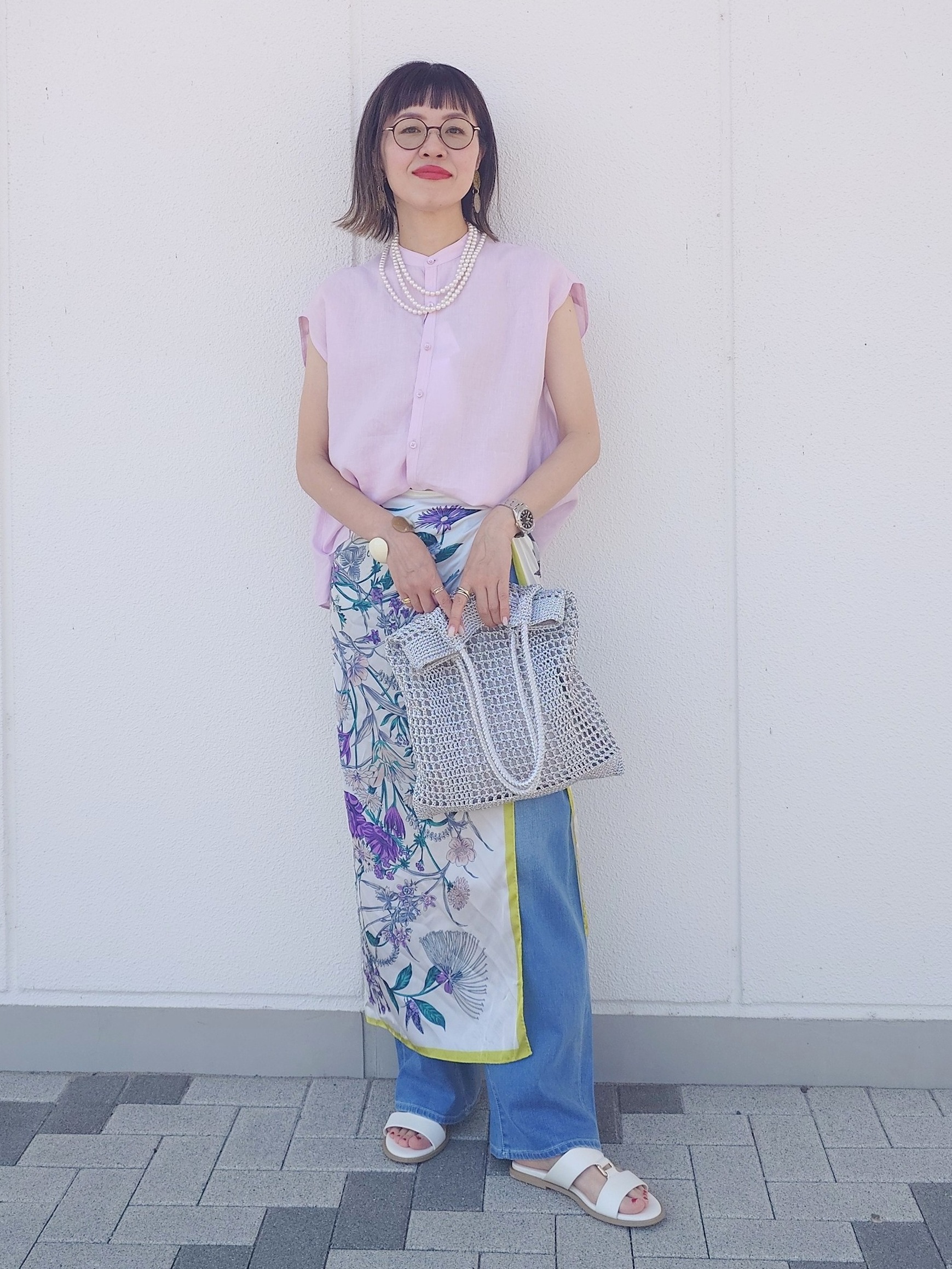 MUTSUKOさんの「UNTITLED｜【TICCA】リネンフレンチシャツ」を使ったコーディネート