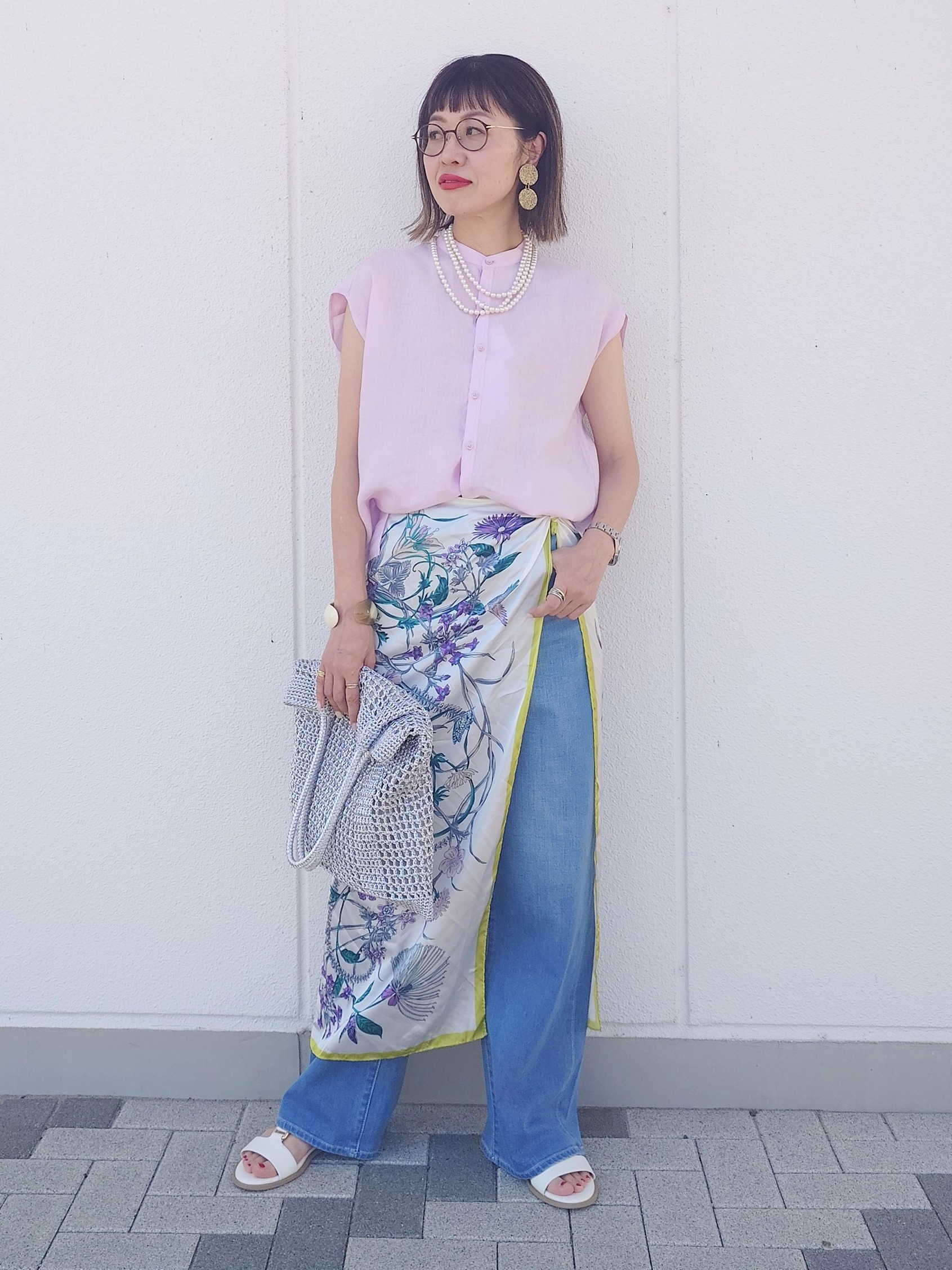 MUTSUKOさんの「UNTITLED｜【TICCA】リネンフレンチシャツ」を使ったコーディネート