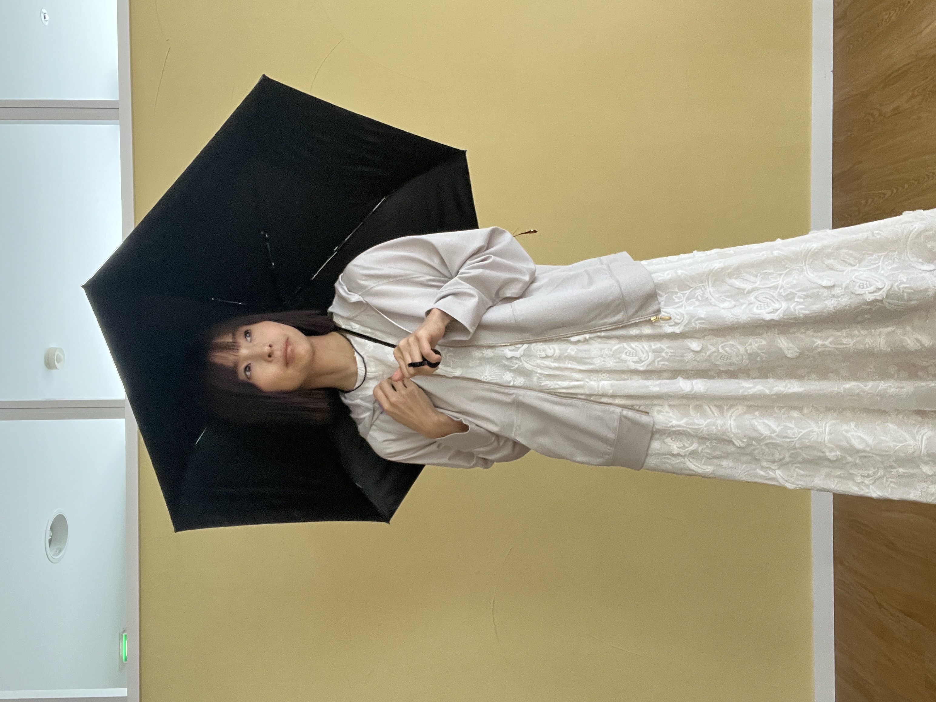misaさんの「DRESSTERIOR｜【晴雨兼用/UVカット】オーバーラップサークル 折りたたみ傘」を使ったコーディネート