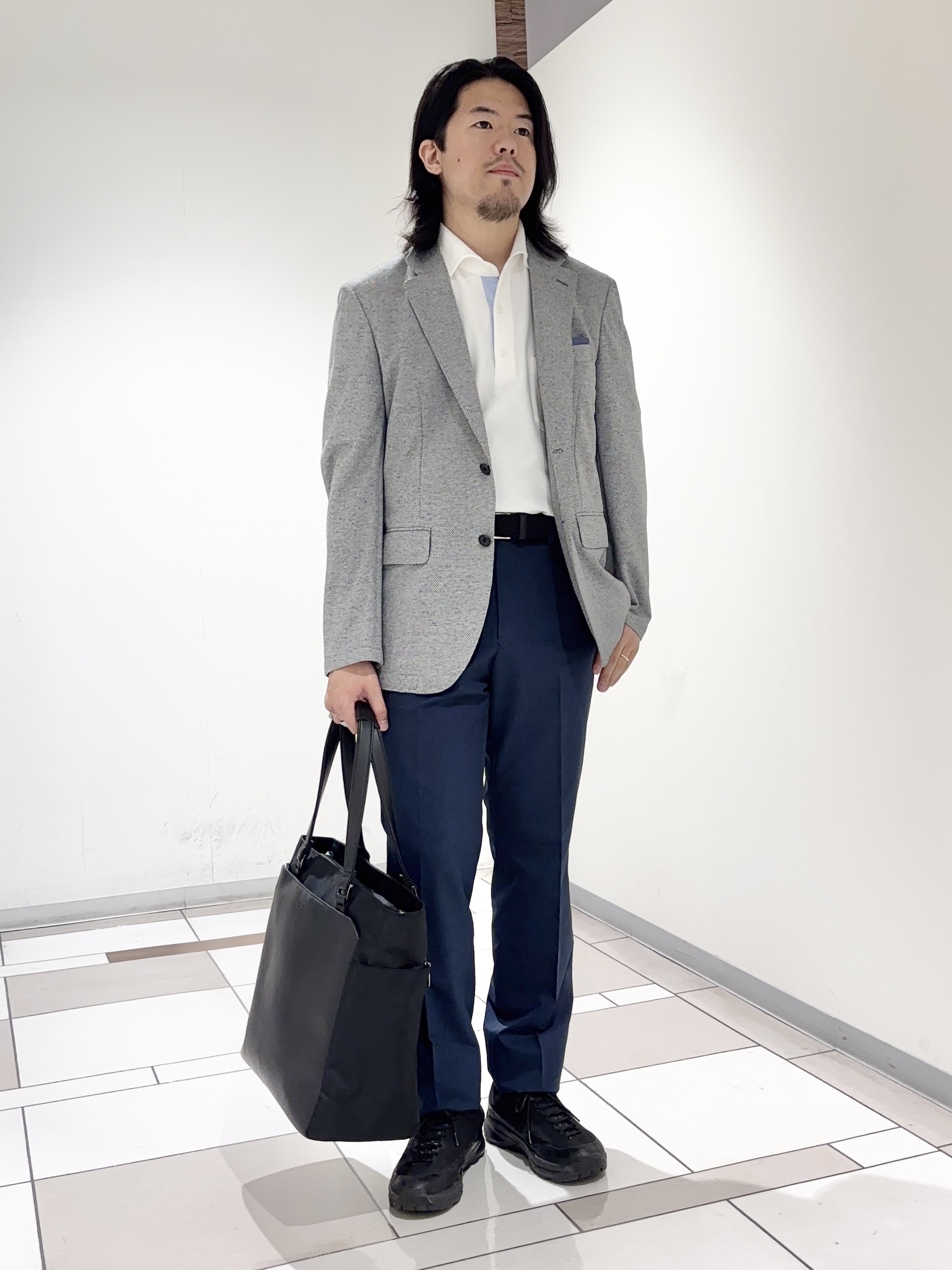 及川さんの「TAKEO KIKUCHI｜【抗菌防臭】CALCULO（R）ジャージ ジャケット」を使ったコーディネート