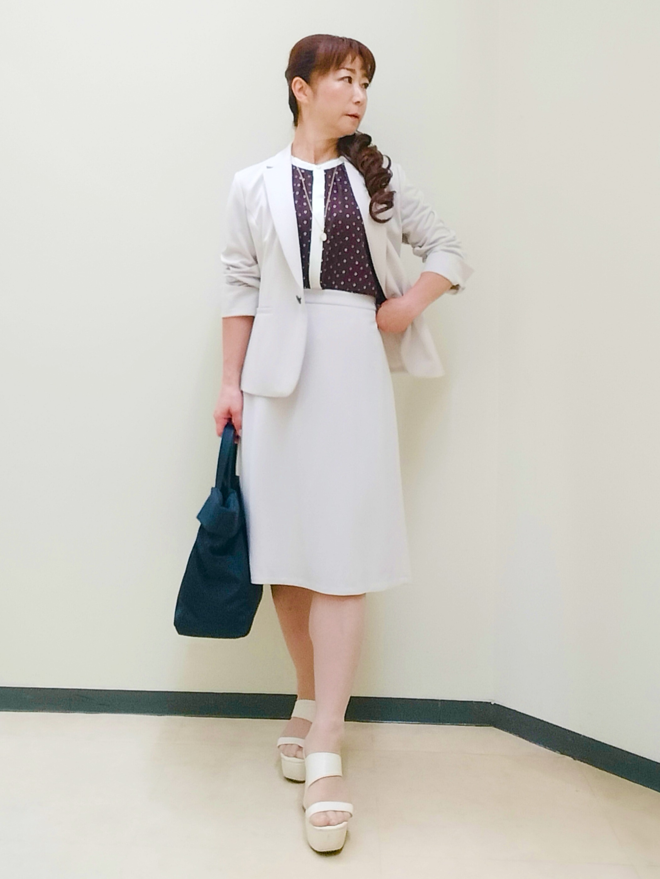 花さんの「Reflect｜【SS-4Lサイズ／UVカット／接触冷感】匠ジャケット／ベーシックテーラード」を使ったコーディネート