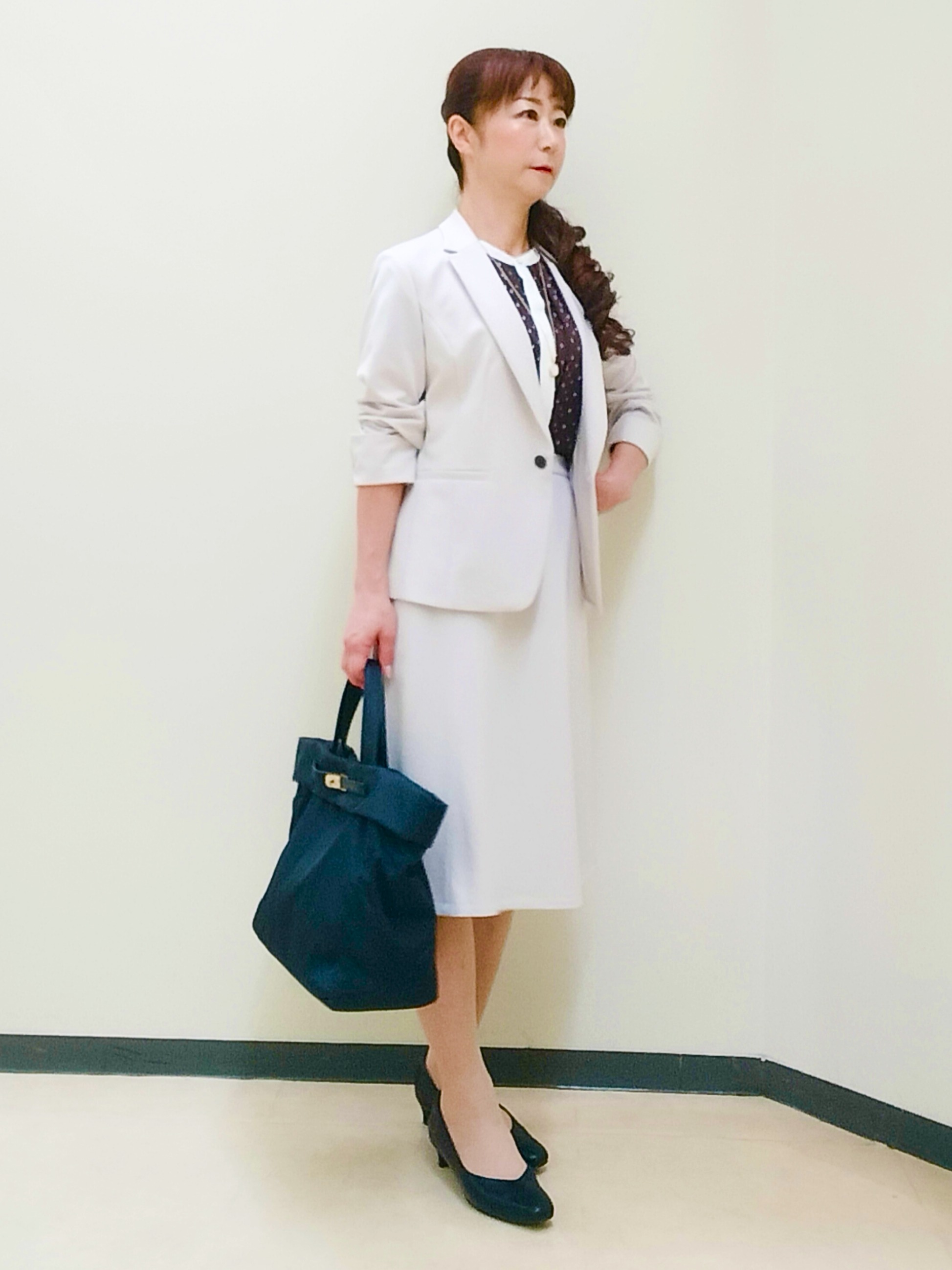 花さんの「Reflect｜【SS-4Lサイズ／UVカット／接触冷感】匠ジャケット／ベーシックテーラード」を使ったコーディネート