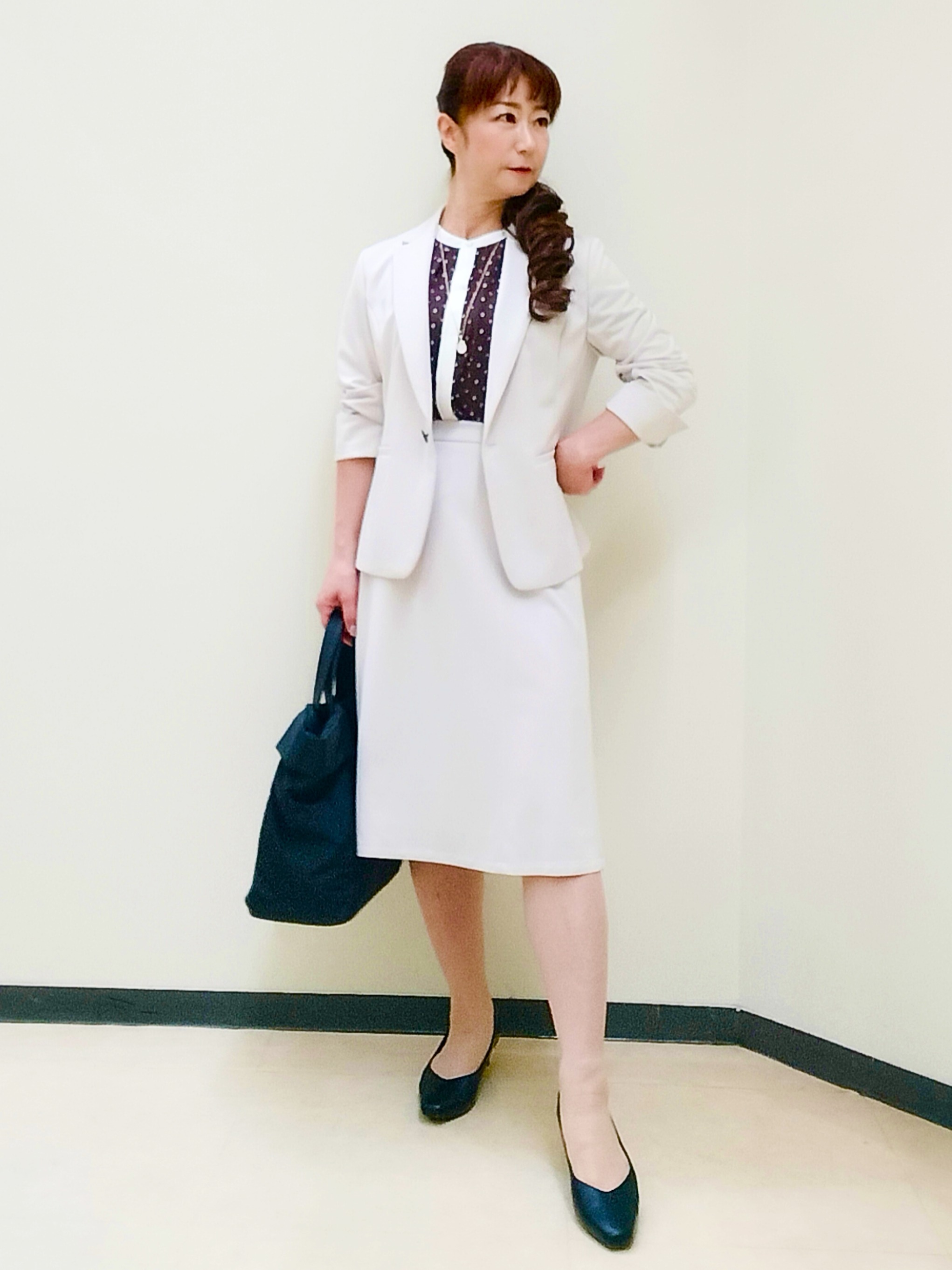 花さんの「Reflect｜【SS-4Lサイズ／UVカット／接触冷感】匠ジャケット／ベーシックテーラード」を使ったコーディネート