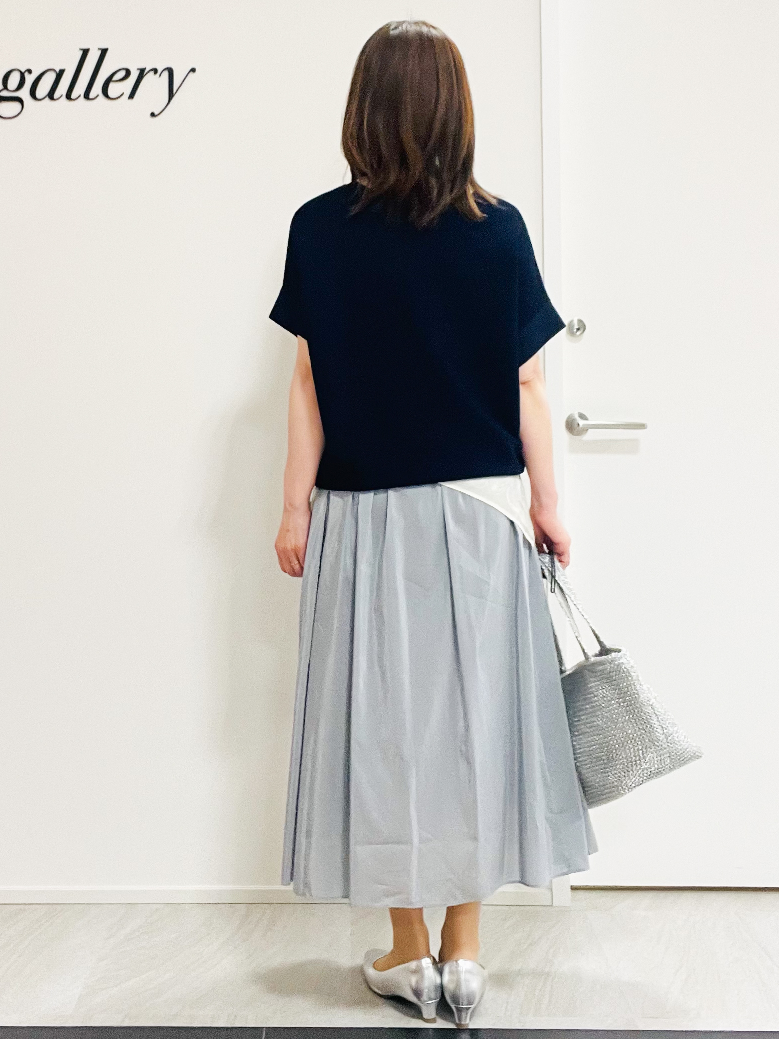 めいさんの「UNTITLED｜【11色展開/体型カバー】前後2WAYフレンチスリーブニット」を使ったコーディネート