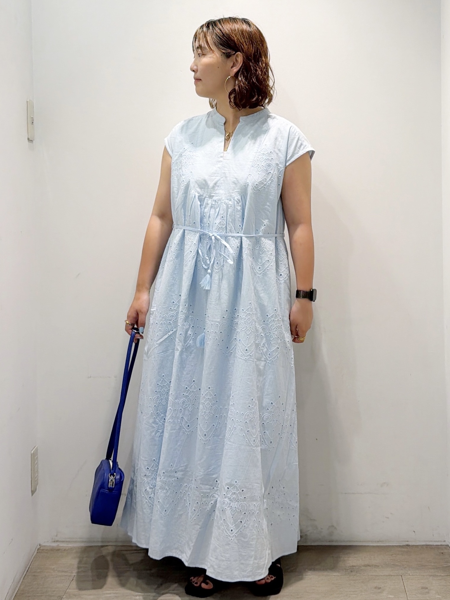sumicaさんの「OPAQUE.CLIP｜アイレットレース刺繍ワンピース【洗える】」を使ったコーディネート