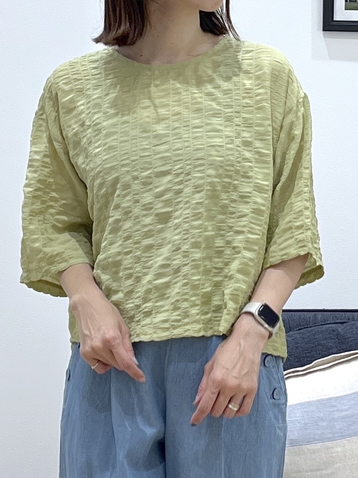 canaさんの「Dessin｜【マシンウォッシャブル】エアリーシアー 5分袖プルオーバーシャツ」を使ったコーディネート